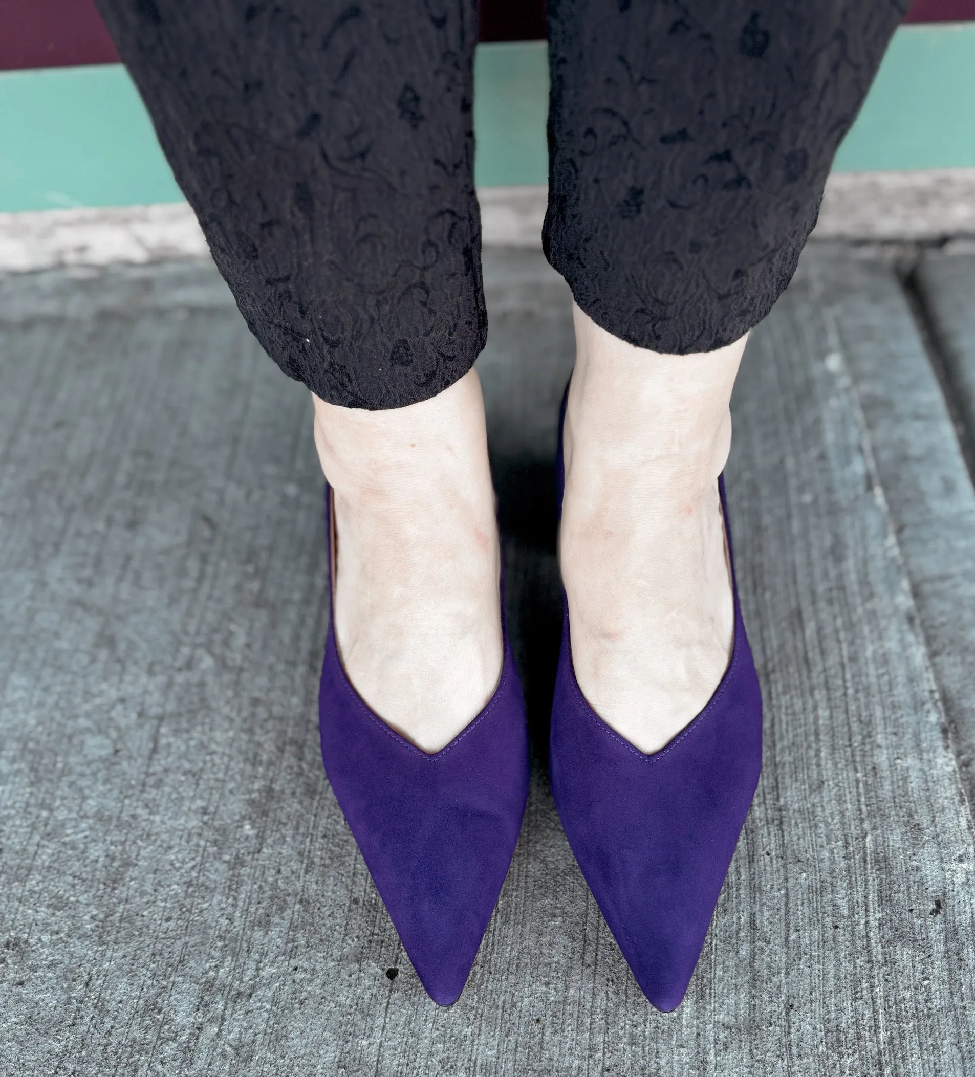 104502 Kim Purple Suede Pump