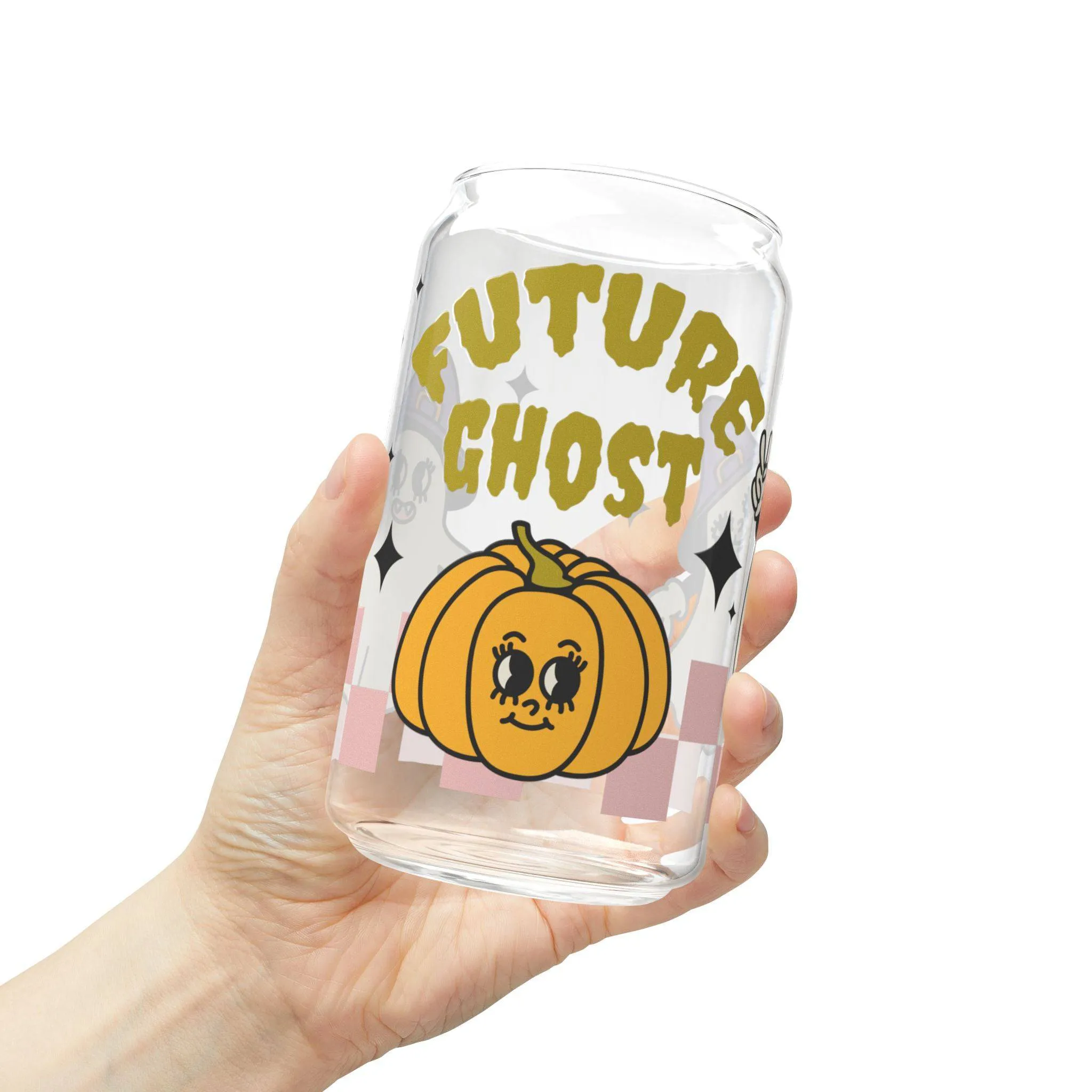 16oz Future Ghost Sipper Glass - Unique  Stylish Halloween Drinkware