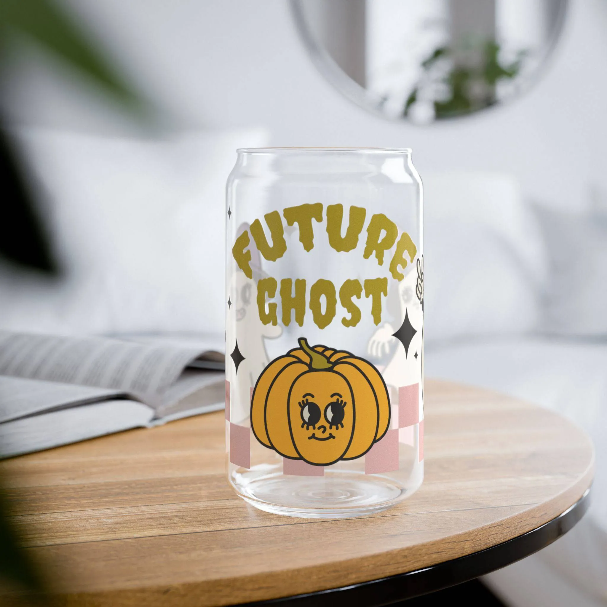 16oz Future Ghost Sipper Glass - Unique  Stylish Halloween Drinkware