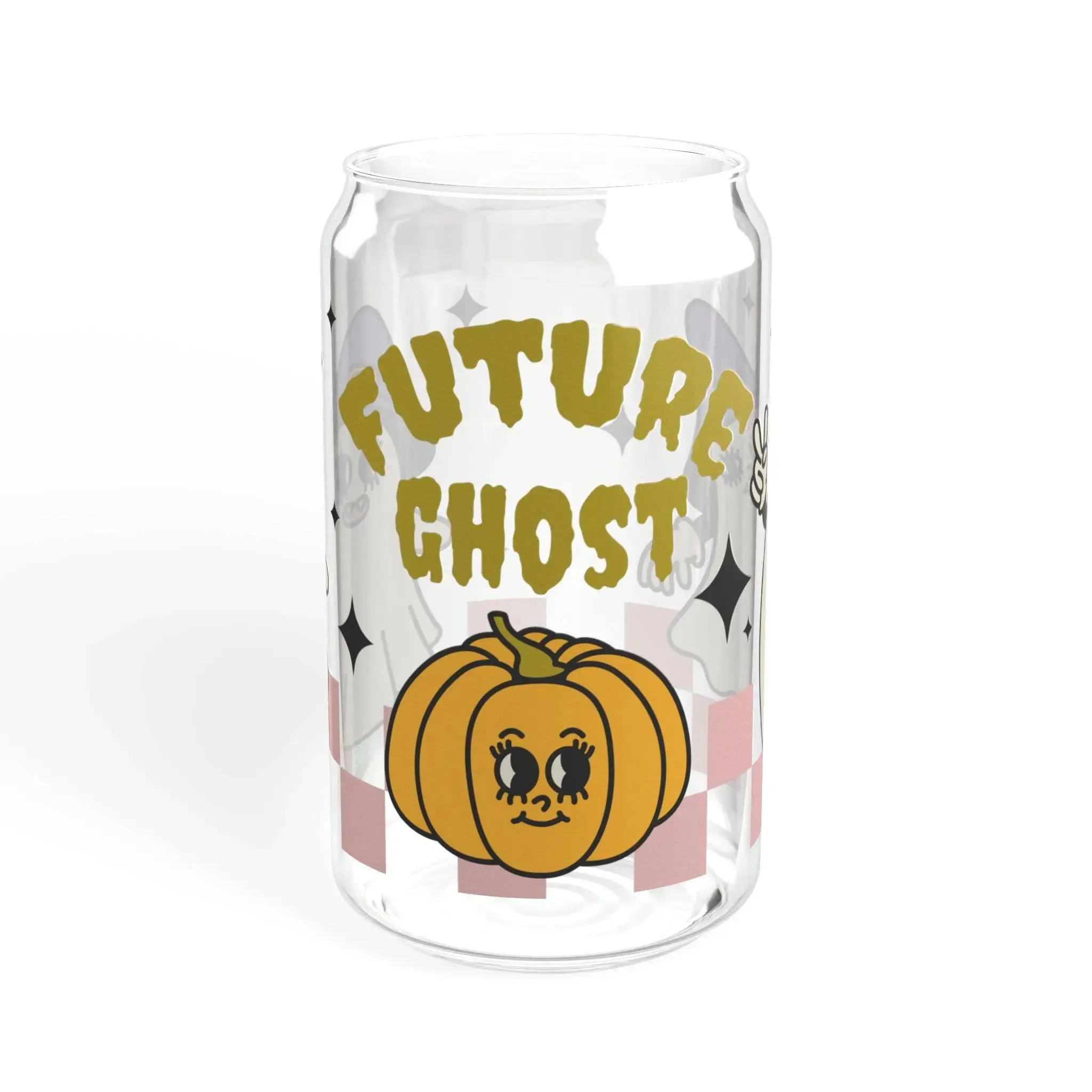 16oz Future Ghost Sipper Glass - Unique  Stylish Halloween Drinkware