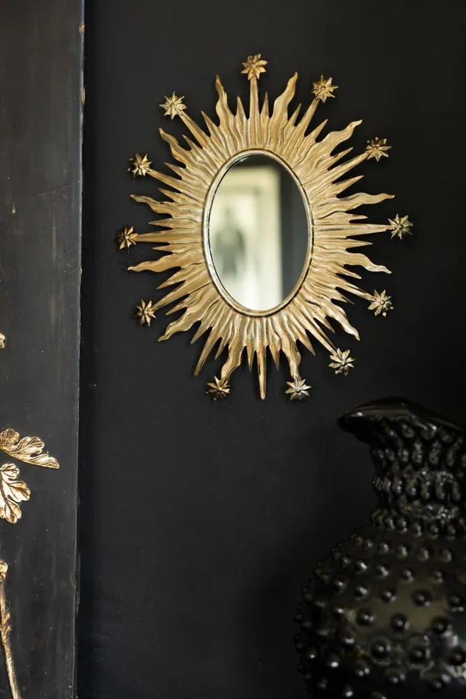 Antique Silver Sunburst & Stars Mirror