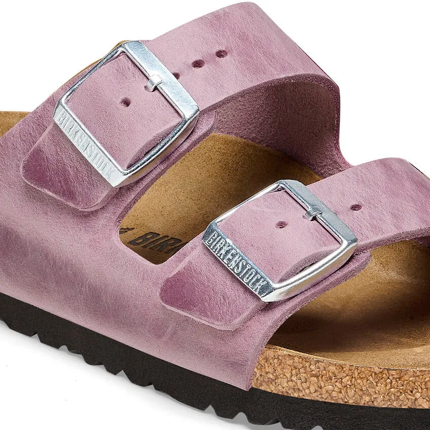 Arizona Classic Footbed Sandal in Lavender Oiled Leather