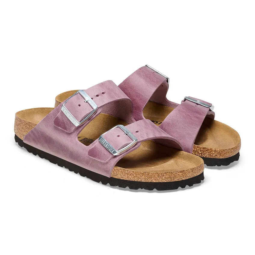 Arizona Classic Footbed Sandal in Lavender Oiled Leather