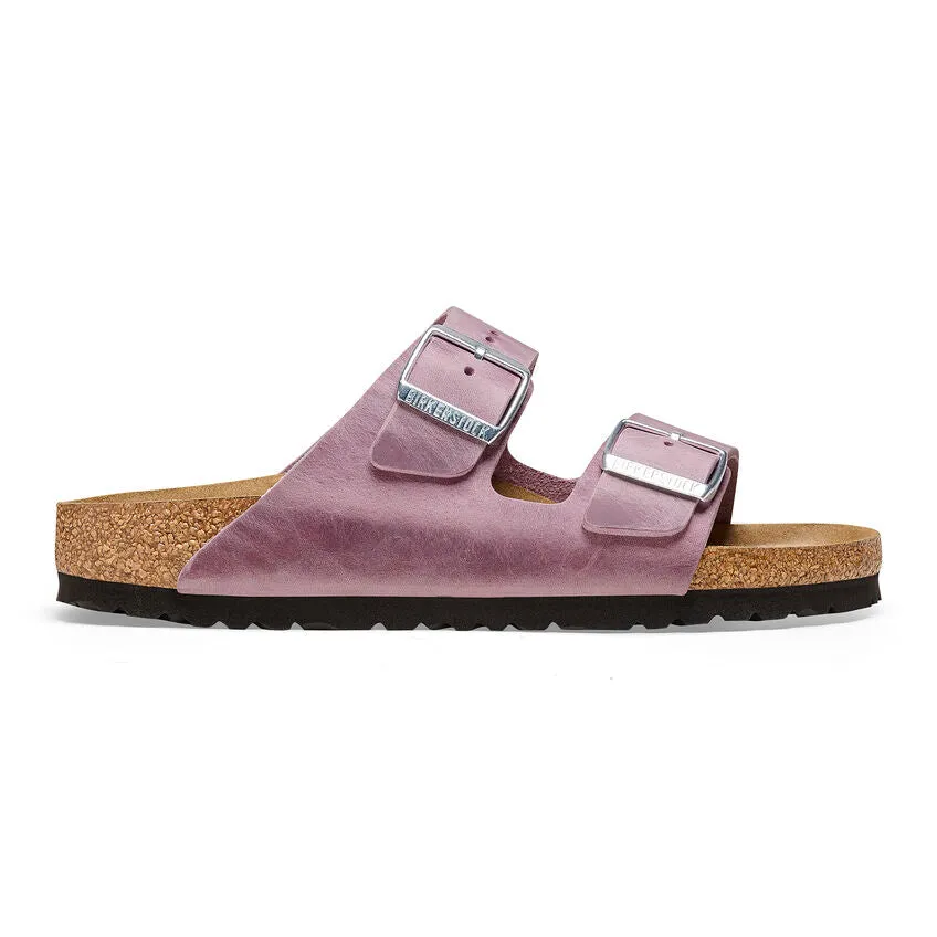 Arizona Classic Footbed Sandal in Lavender Oiled Leather