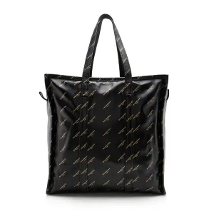 Balenciaga Leather Logo Bazar Medium Tote (SHF-16285)