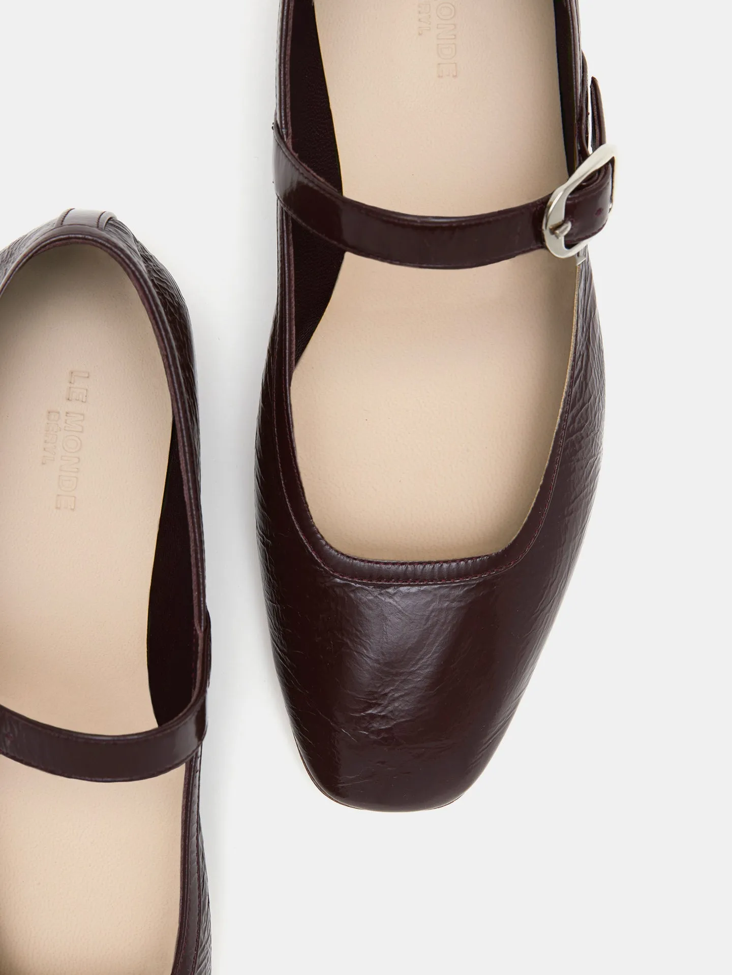 Ballet Mary Jane / Aubergine Naplack Leather