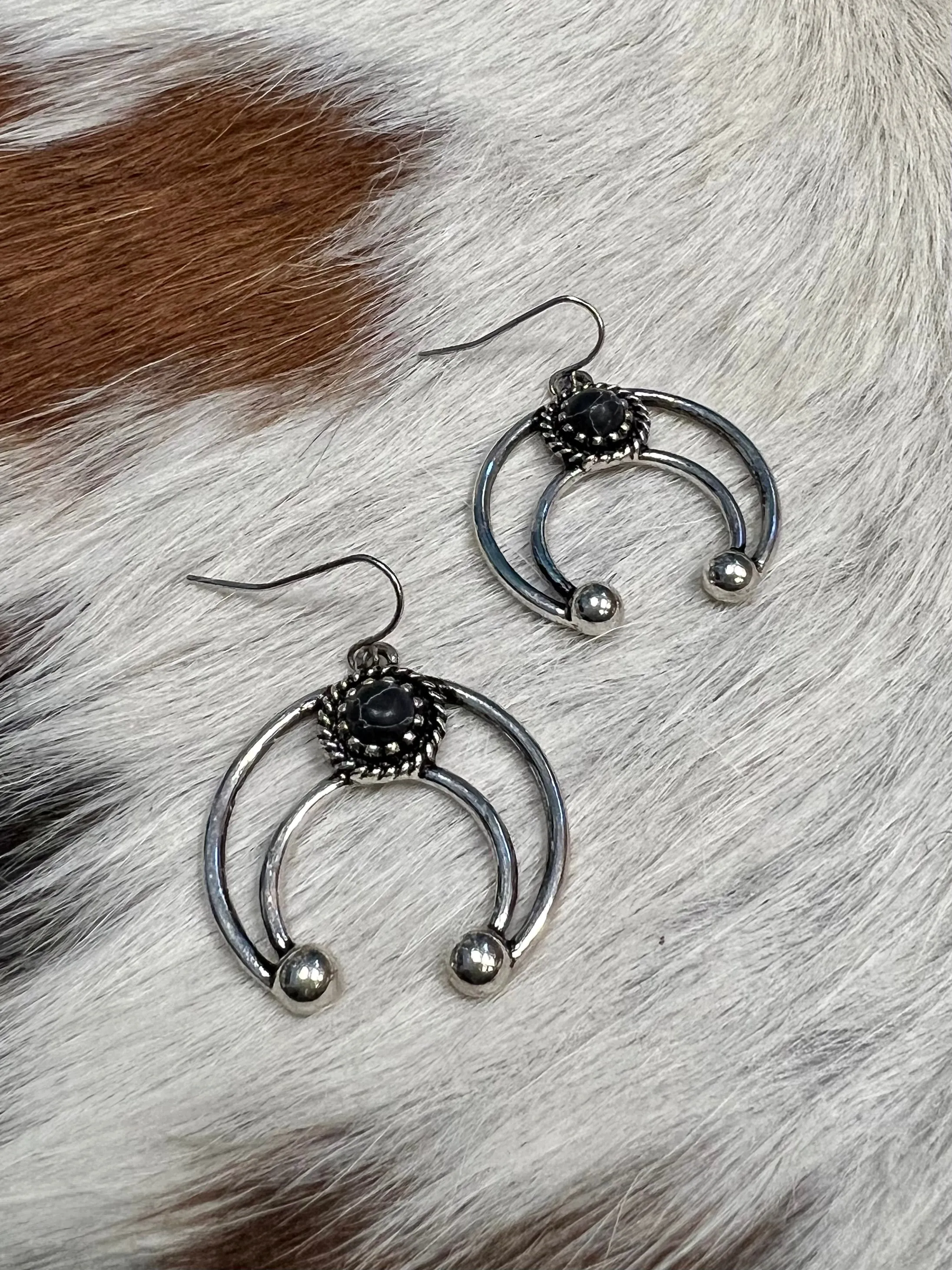 Black Western Earrings