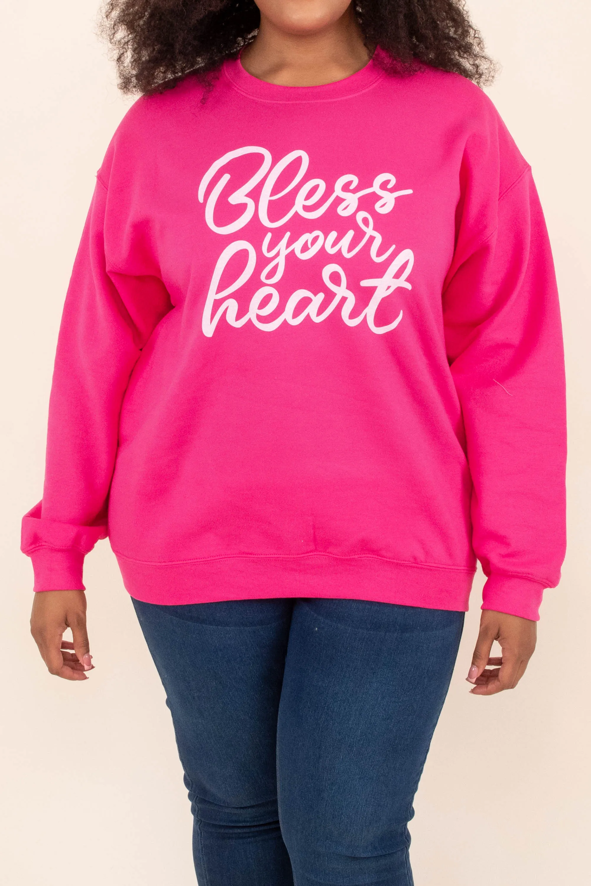 Bless Your Heart Sweatshirt, Heliconia