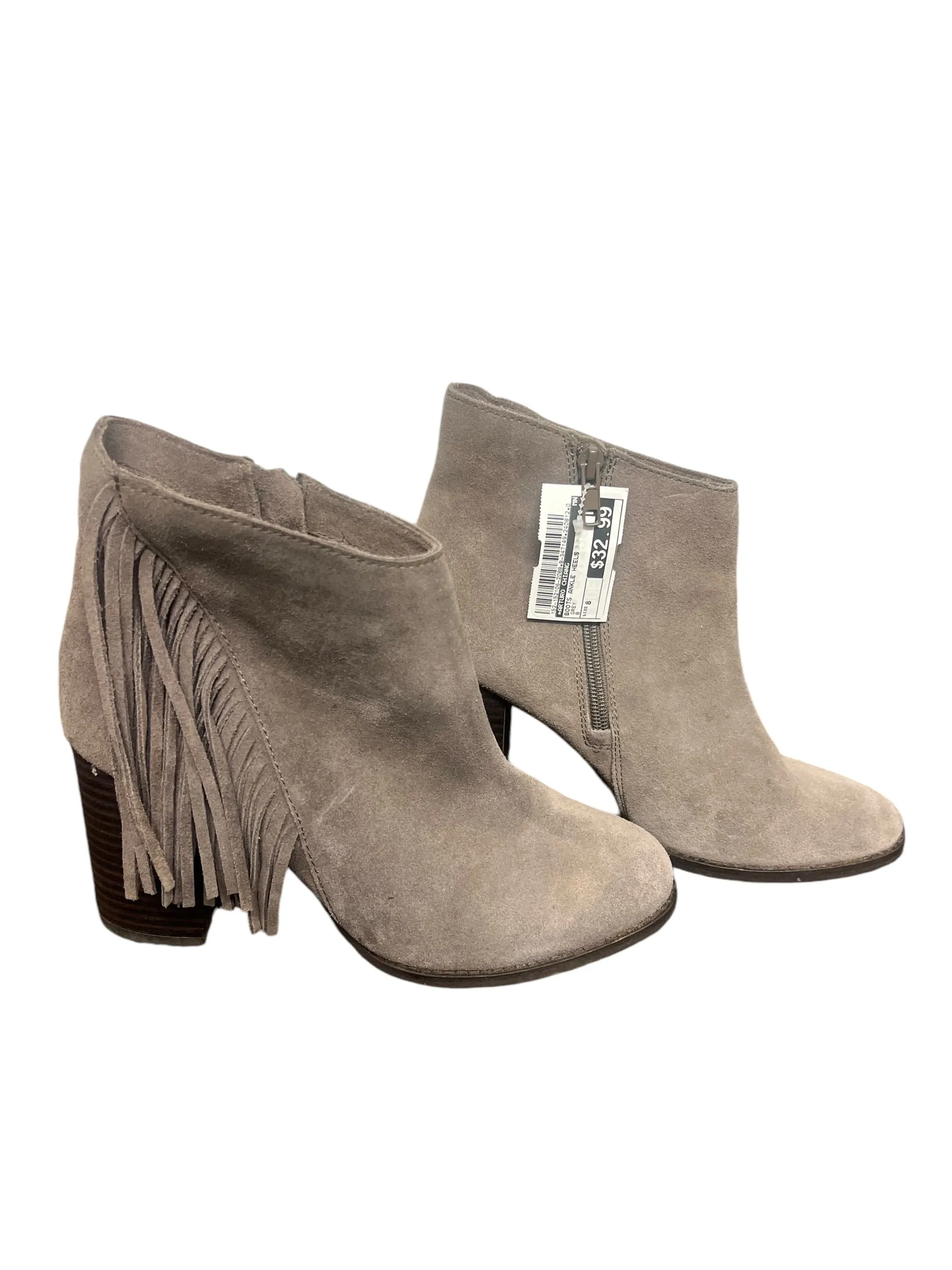 Boots Ankle Heels By Arturo Chiang In Grey, Size: 8