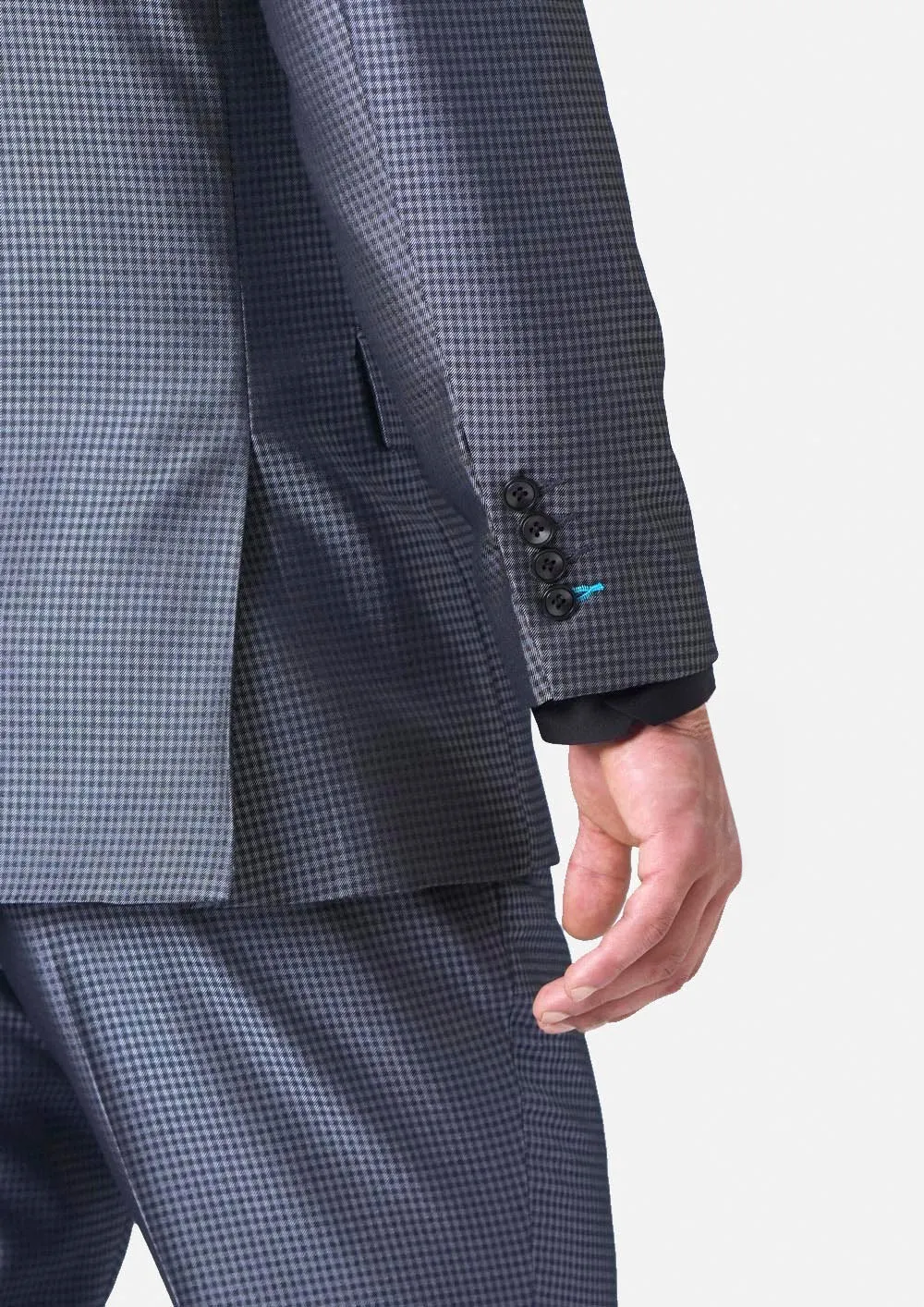 Bowery Grey Microcheck Suit