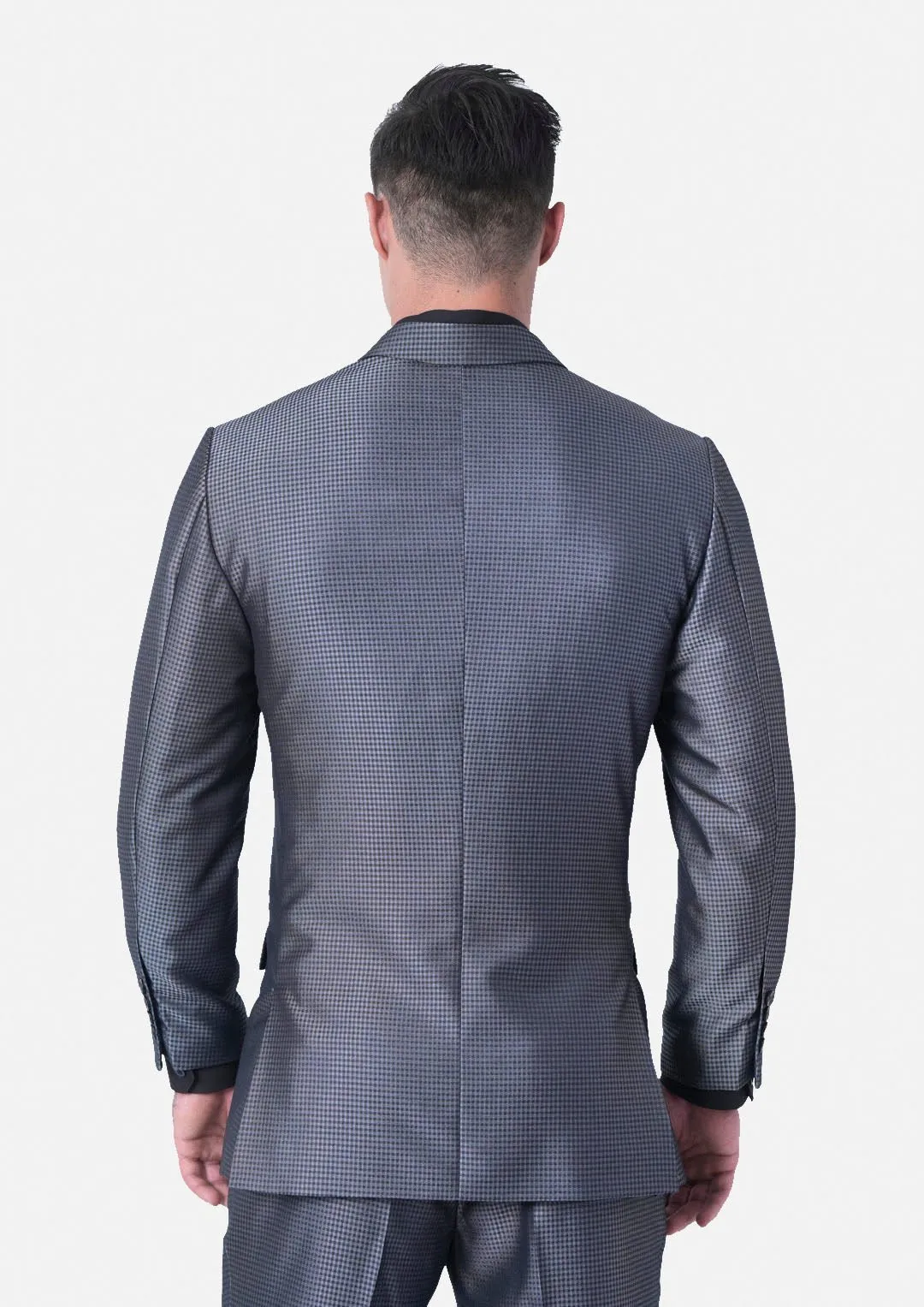 Bowery Grey Microcheck Suit