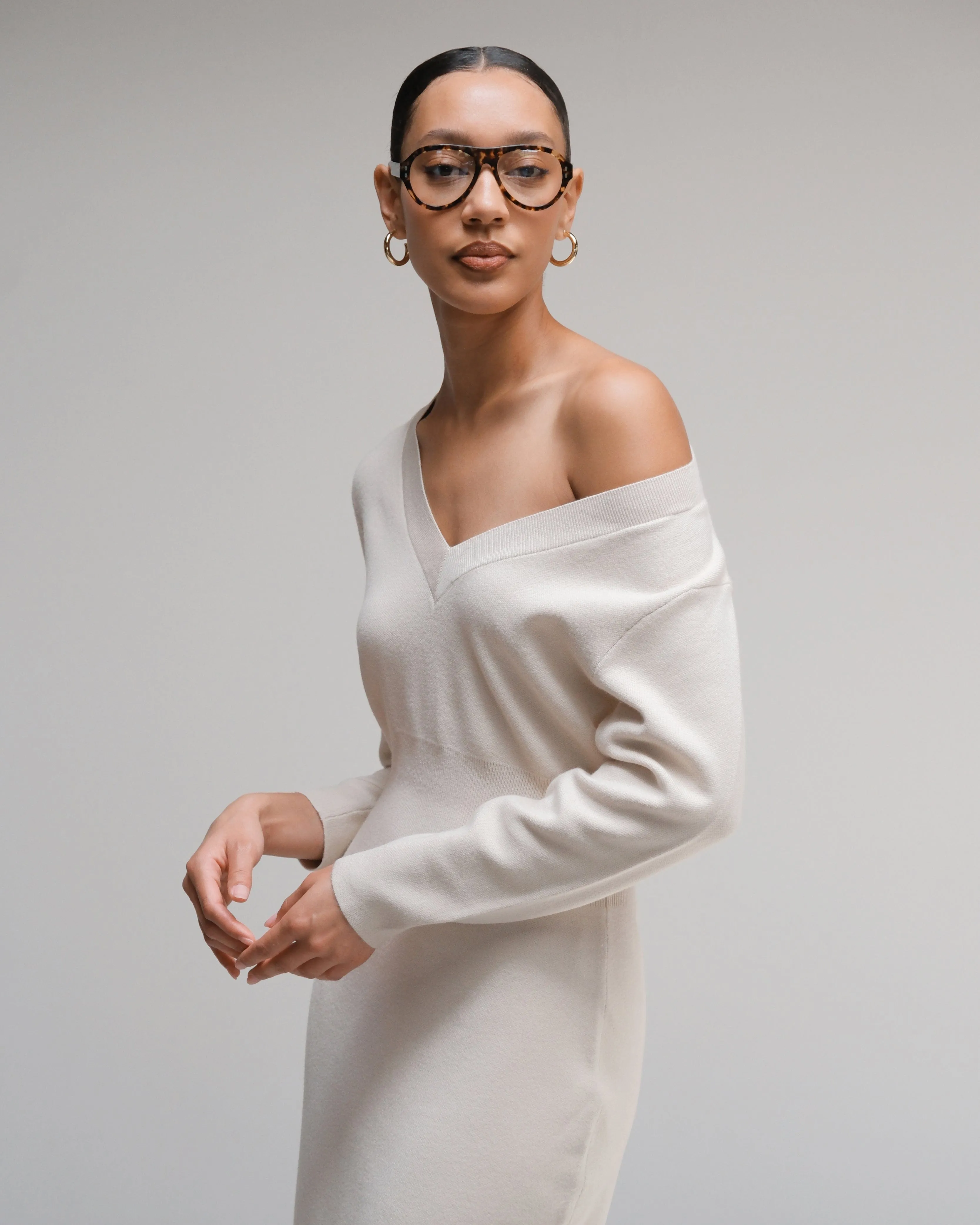 Brea Off-Shoulder Sweater Dress