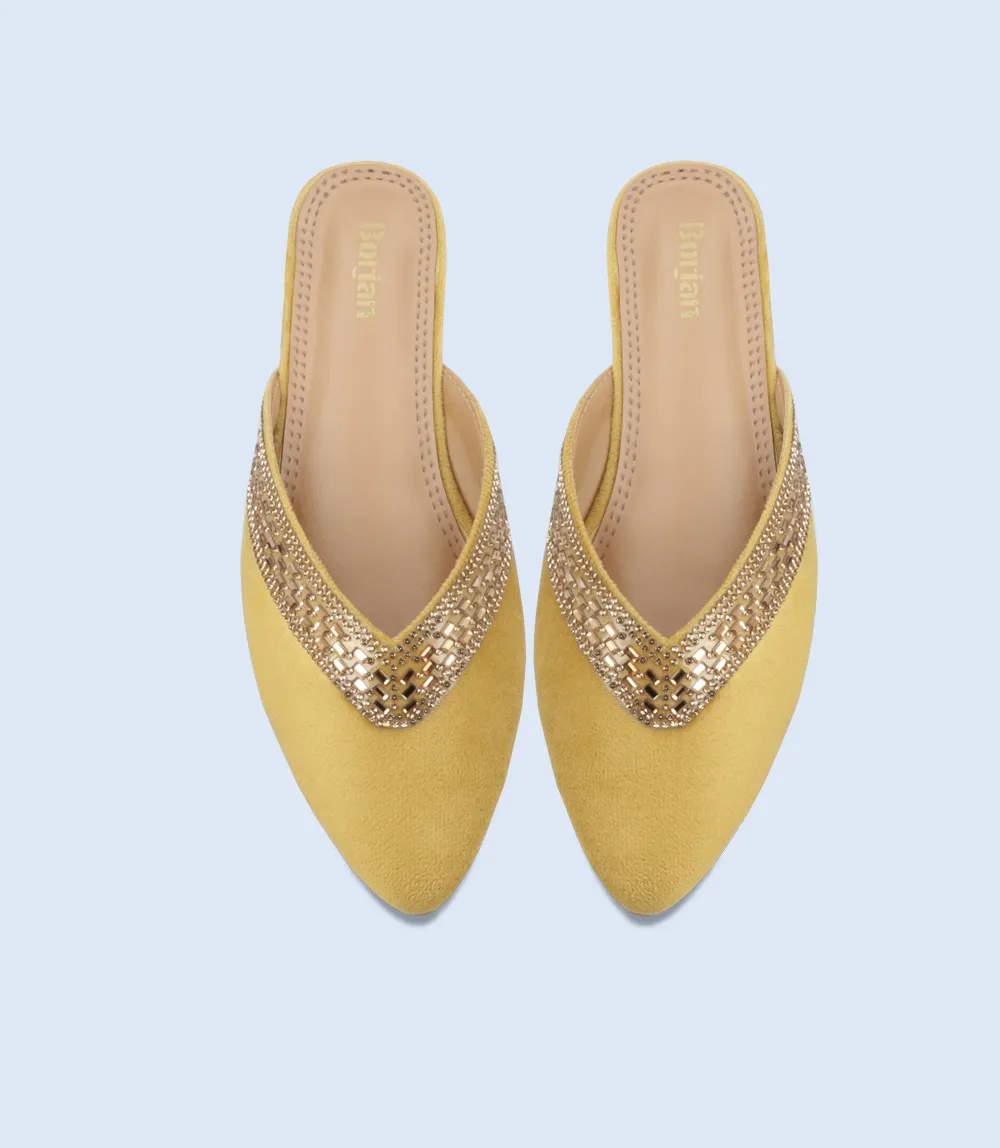 BW10052-MUSTARD-Women Mule