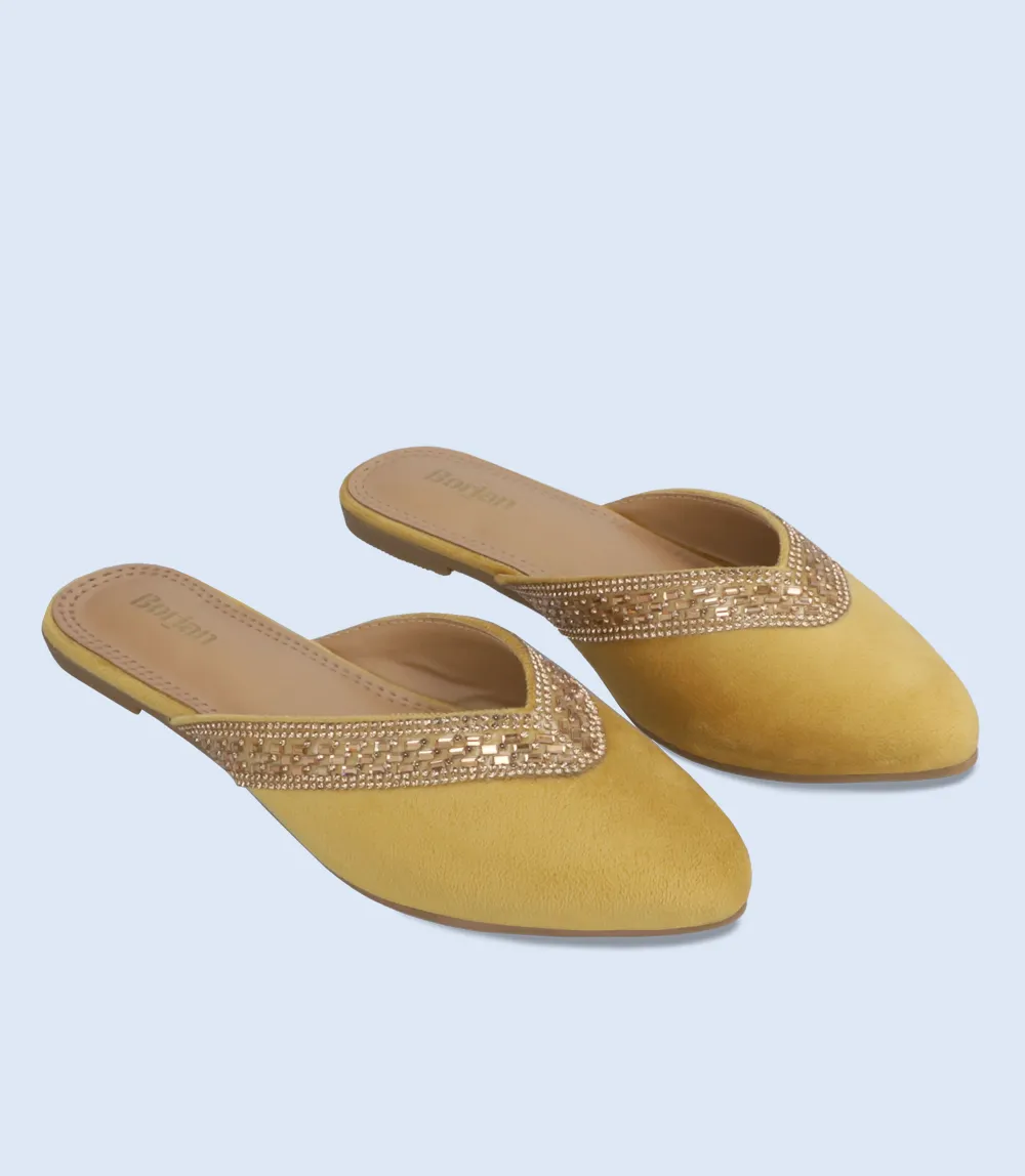 BW10052-MUSTARD-Women Mule