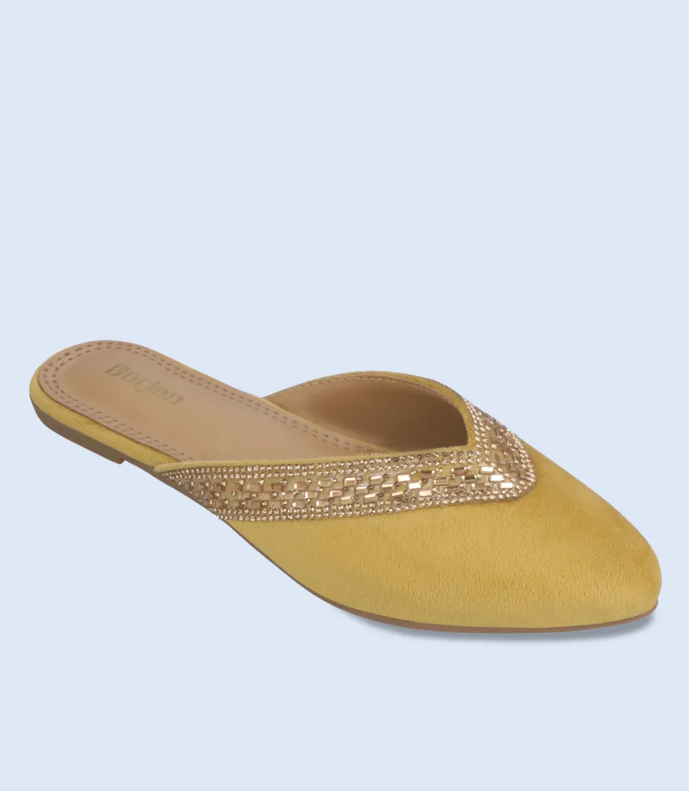 BW10052-MUSTARD-Women Mule