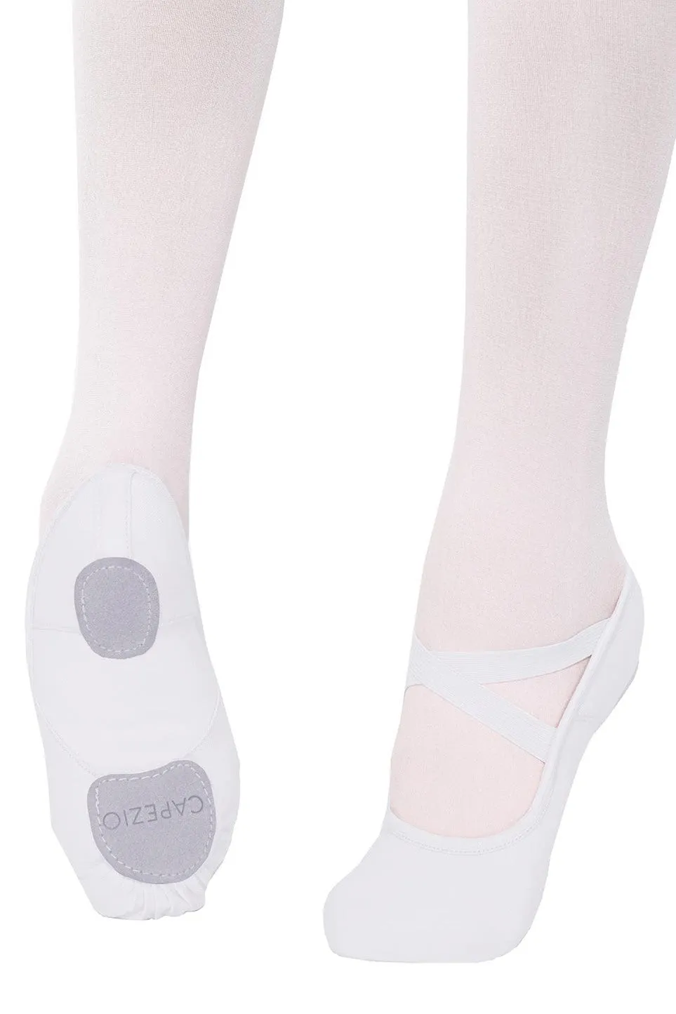 Capezio Hanami Canvas Split Sole Ballet Shoe White Adults 2037W