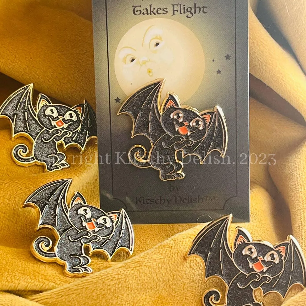 Cat Bat Takes Flight!  | Soft Enamel Pin