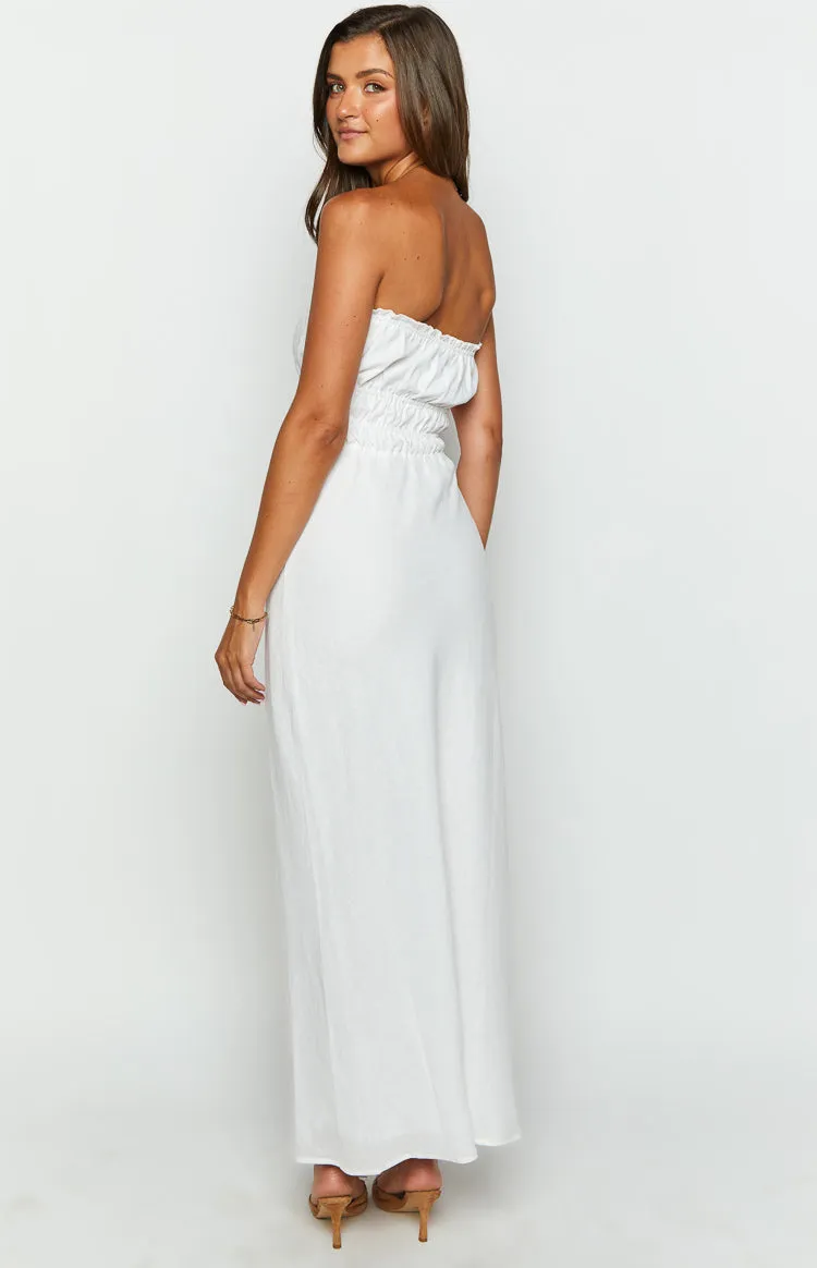 Charlotte White Strapless Maxi Dress