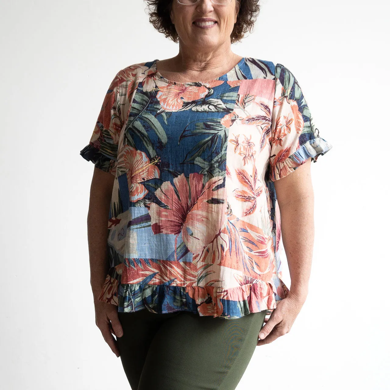 Chic Ruffle Hem Top by Orientique Australia - Luzon - 72482