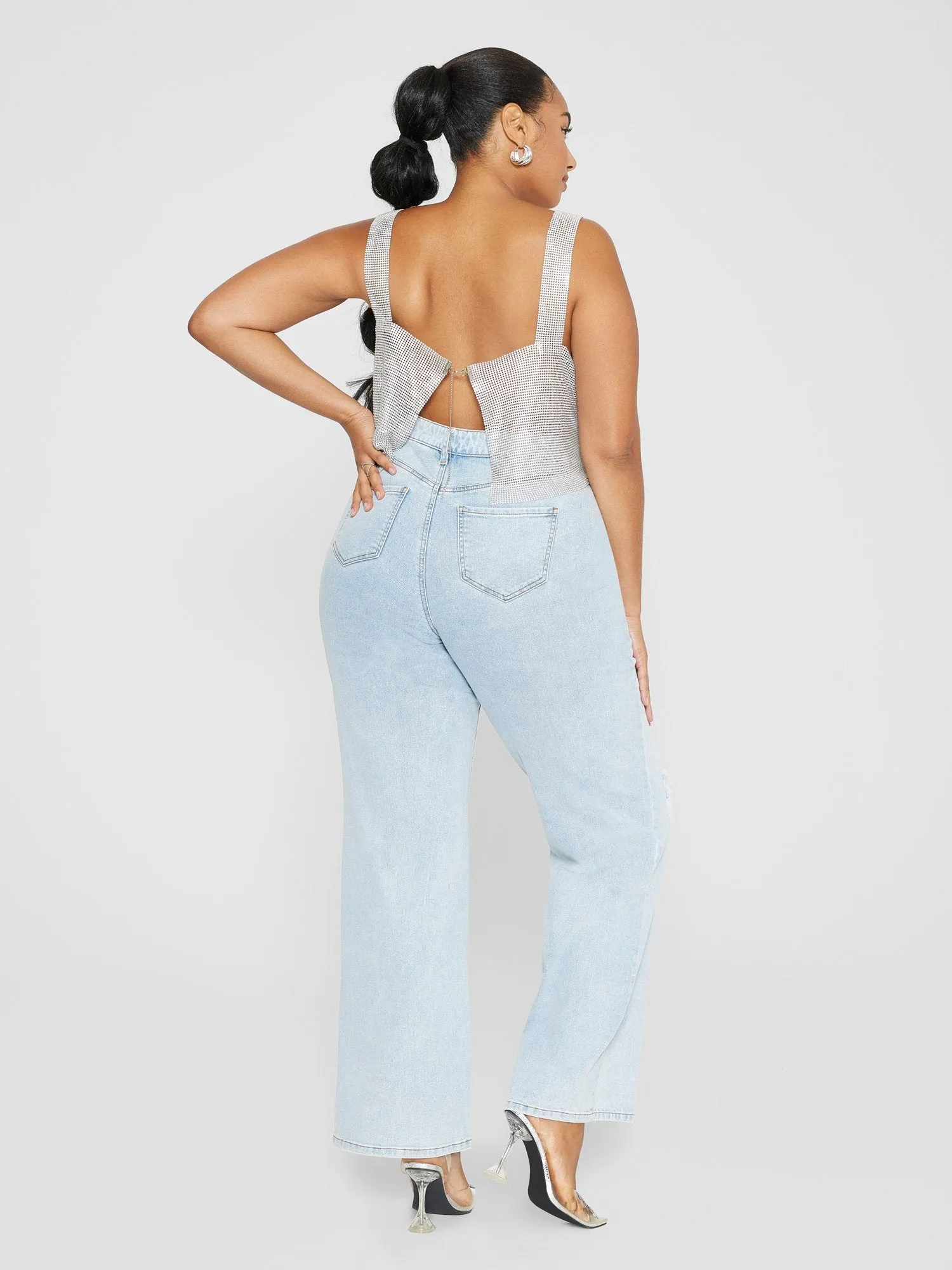 Chloe High Rise Destructed Relaxed Fit Jeans - Gabi Fresh x FTF