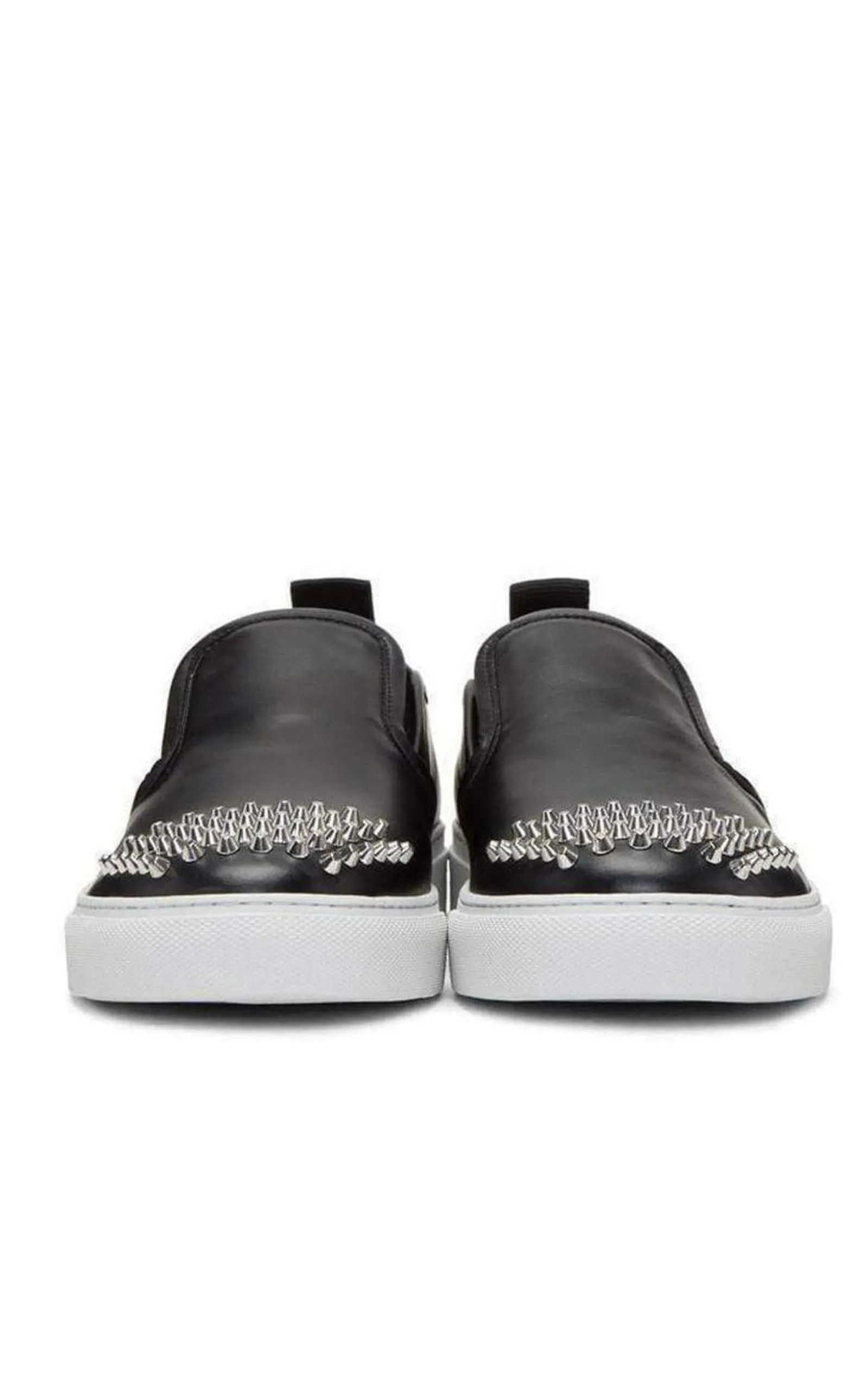 Chris Studded Leather Slip-On Sneakers