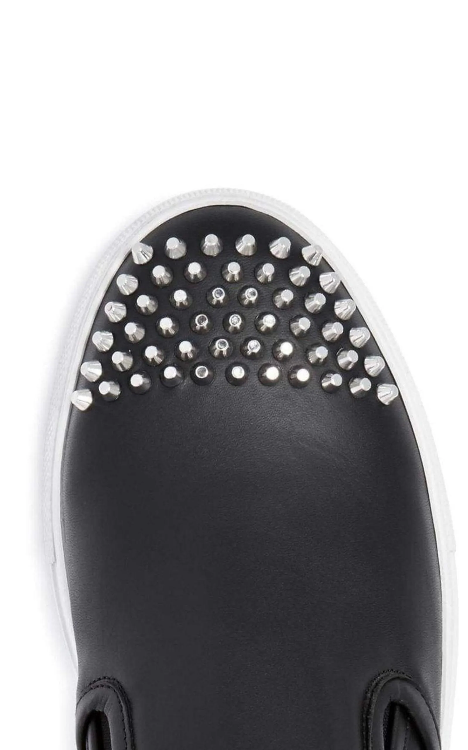 Chris Studded Leather Slip-On Sneakers