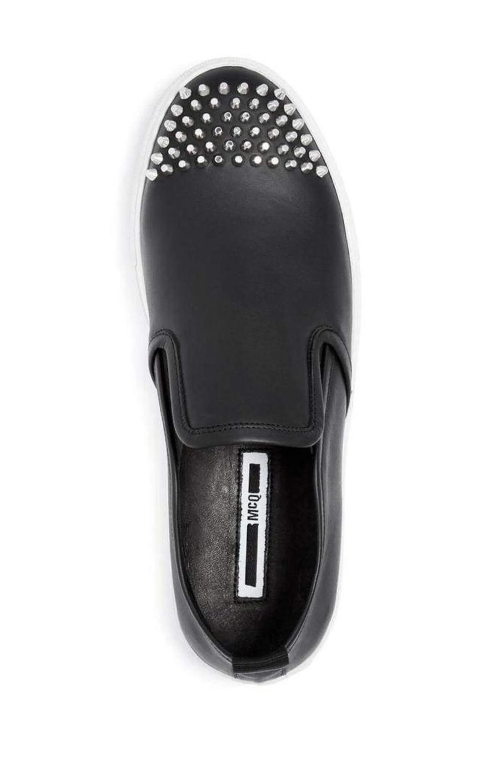 Chris Studded Leather Slip-On Sneakers