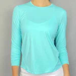 Cyan Long-Sleeve Top (turquoise)