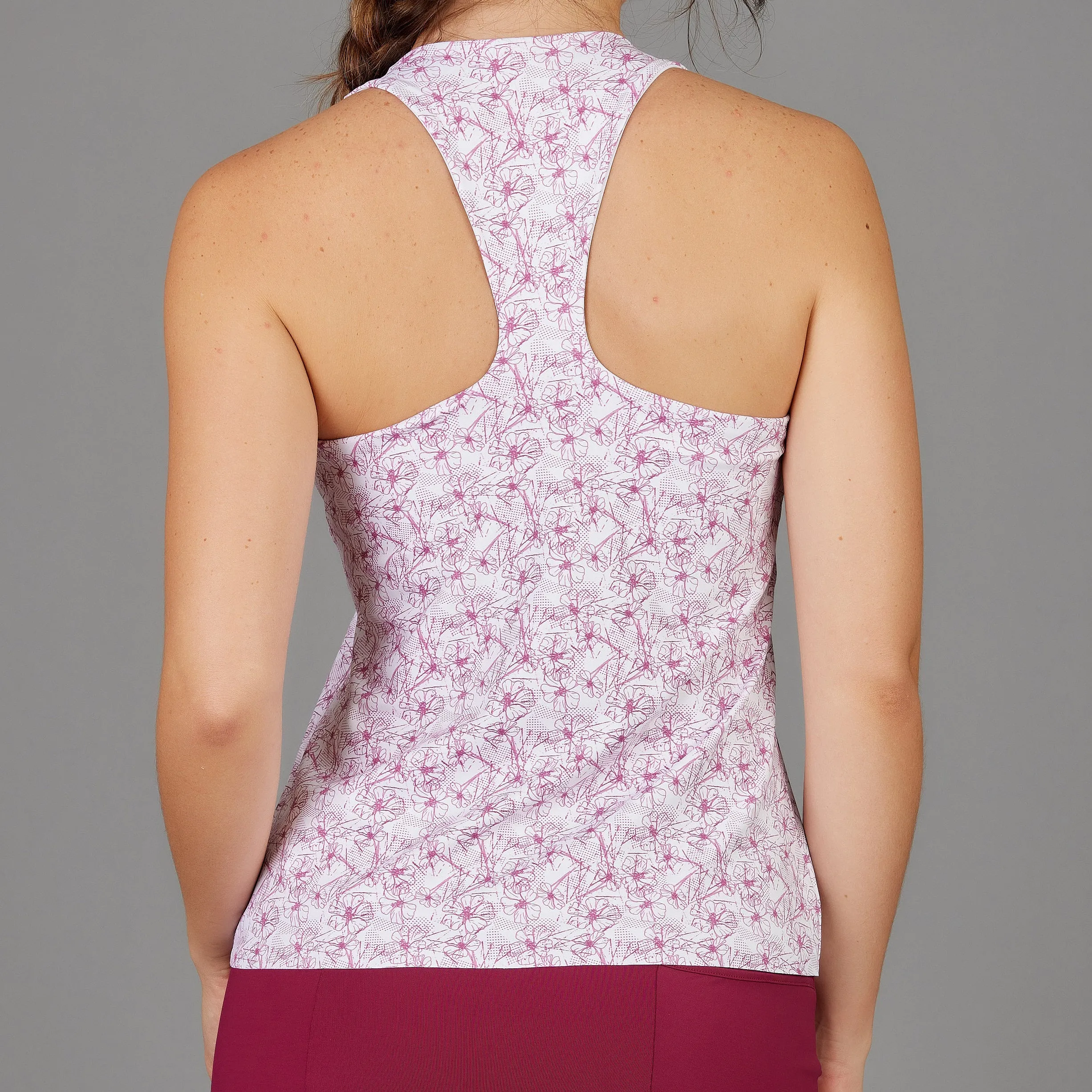 Dash Racerback Built-in Bra Top (print)