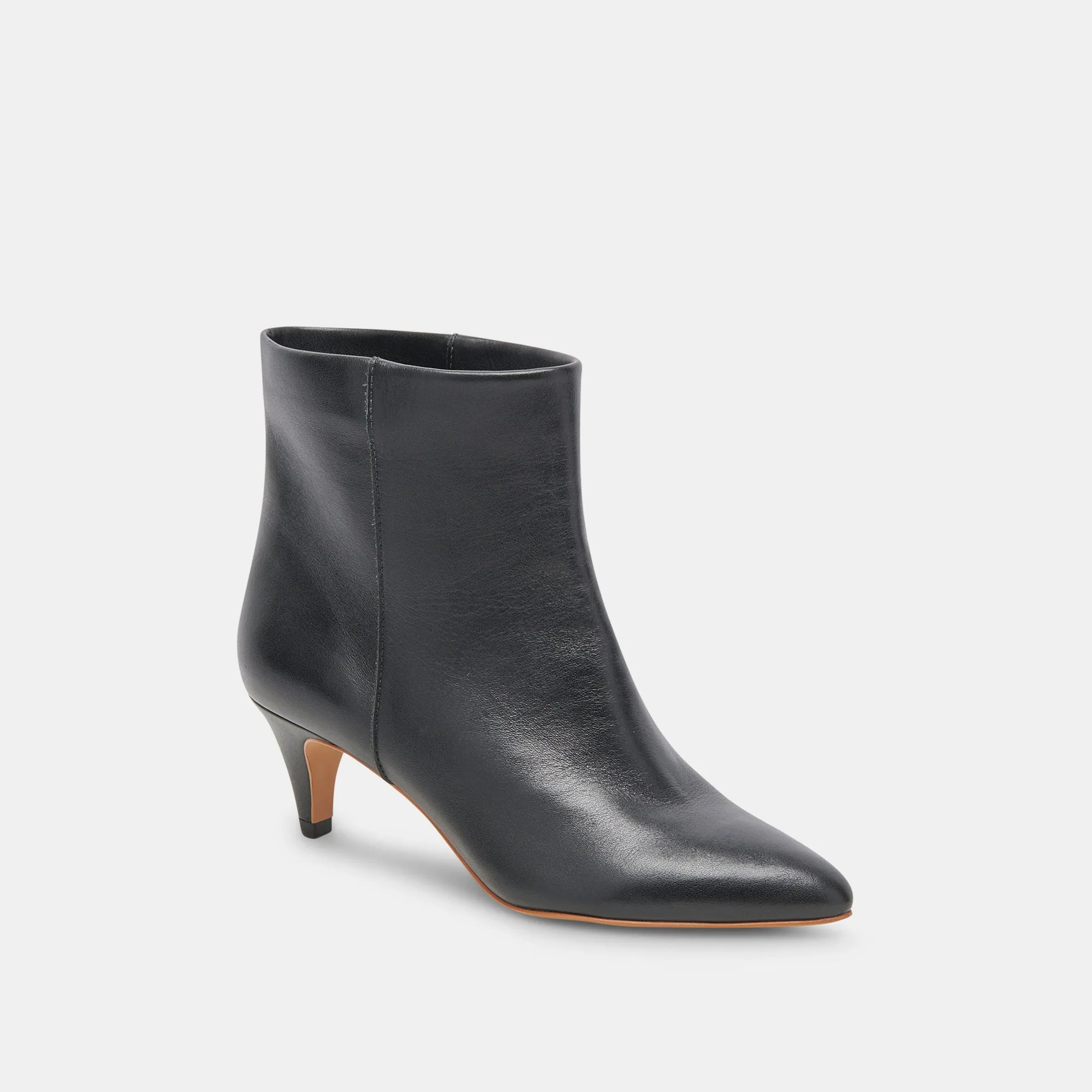 DEE BOOTIES JET BLACK LEATHER - re:vita