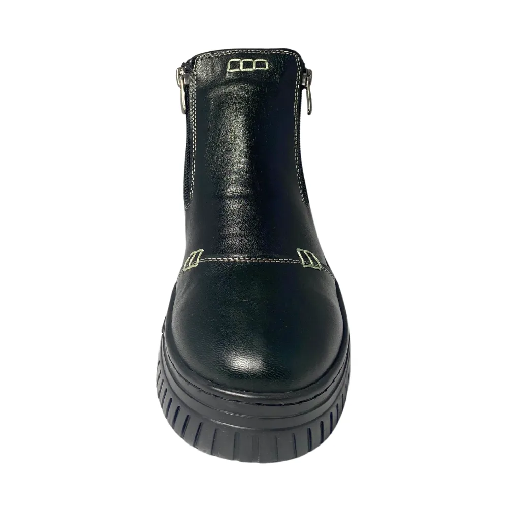 Eric Nurnberg Jade Black Leather Boot (Women's)