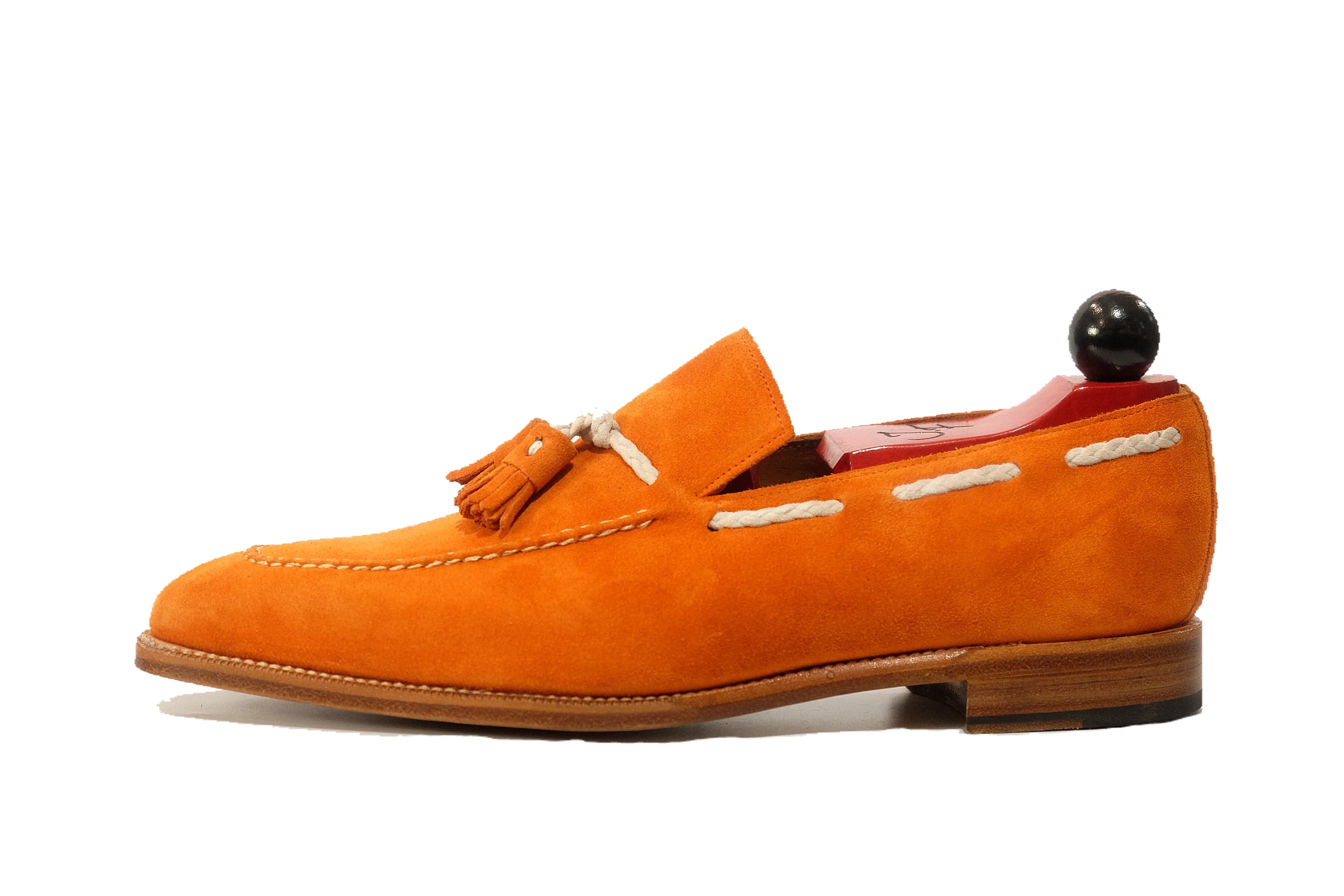 Eskapa - MTO - Orange Suede / Natural Stitching - LPB Last - Single Leather Sole