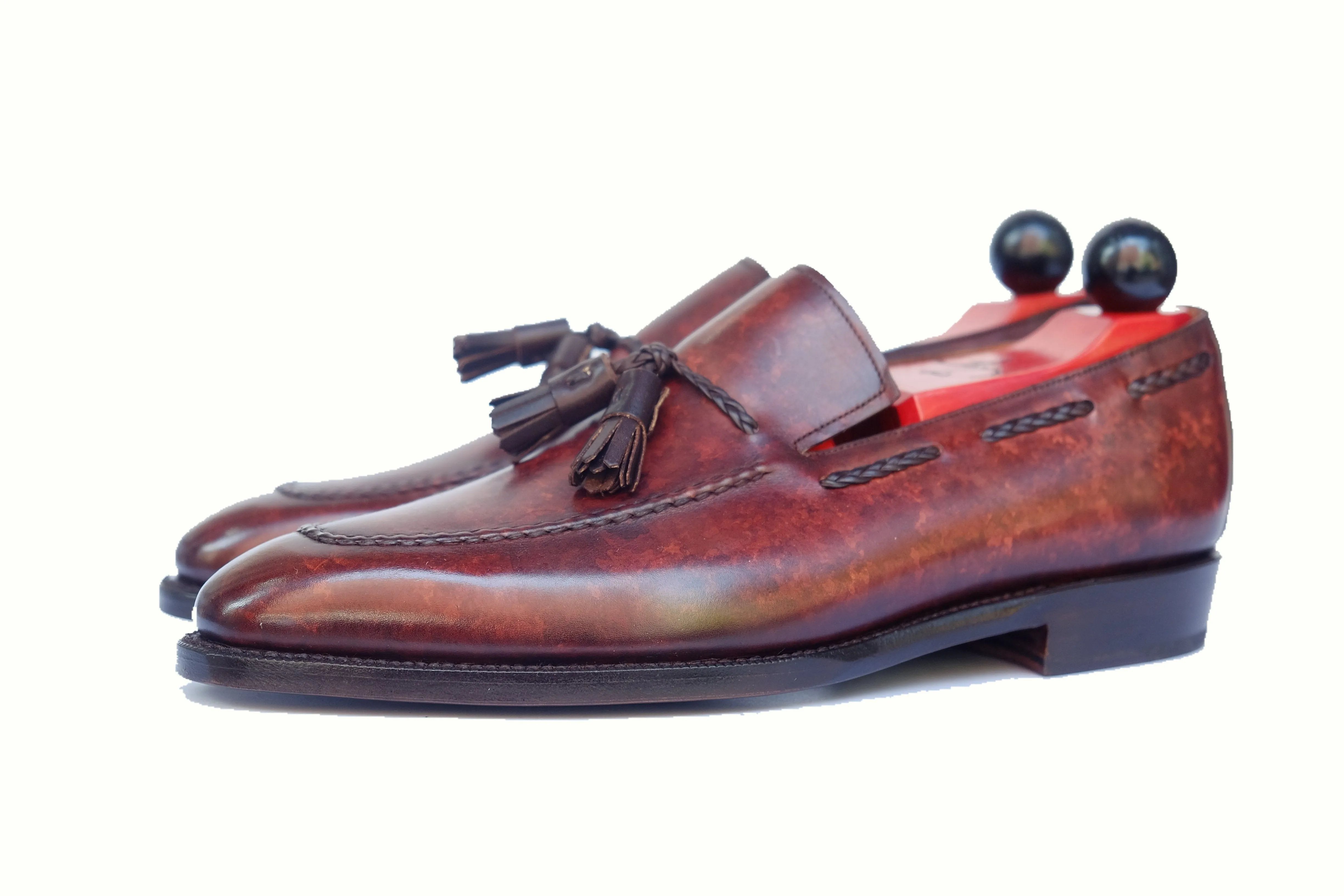 Eskapa - MTO - Walnut Marble Patina - LPB Last - Single Leather Sole