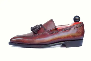 Eskapa - MTO - Walnut Marble Patina - LPB Last - Single Leather Sole