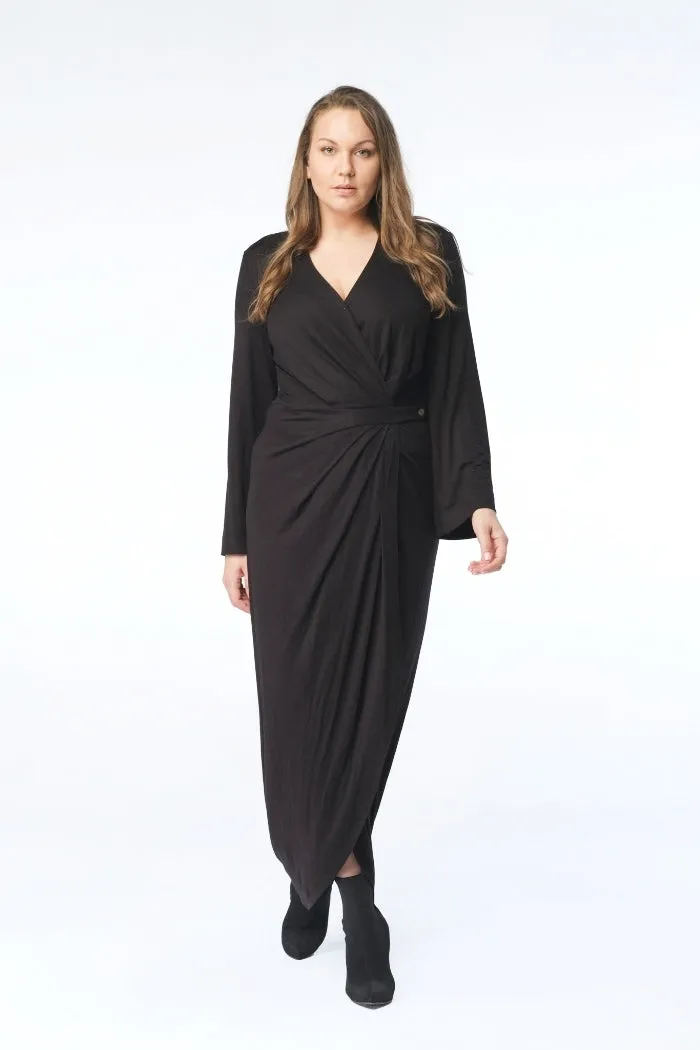 Freya Wrap Dress // Black