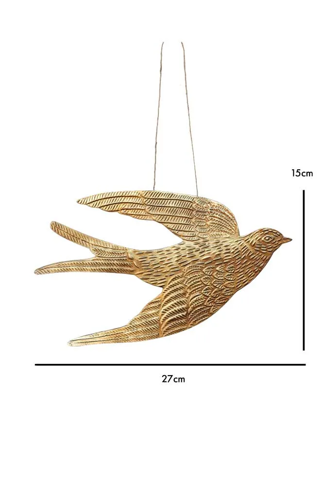 Gold Swallow Hanging Ornament