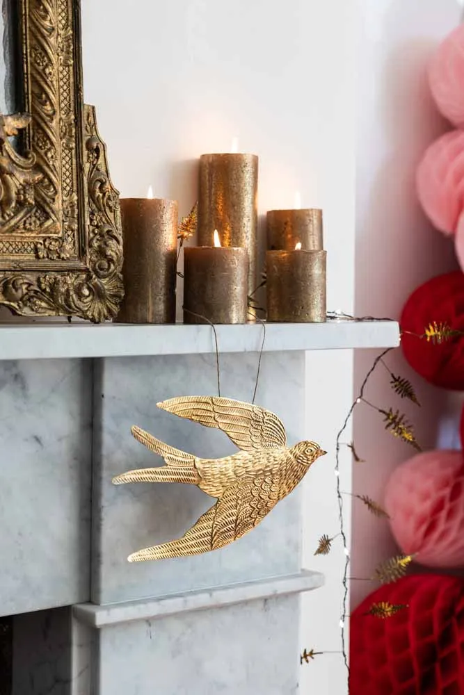 Gold Swallow Hanging Ornament