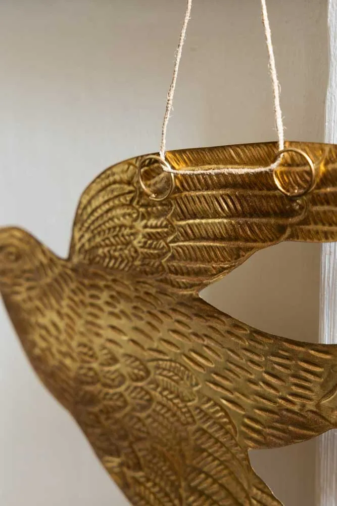 Gold Swallow Hanging Ornament