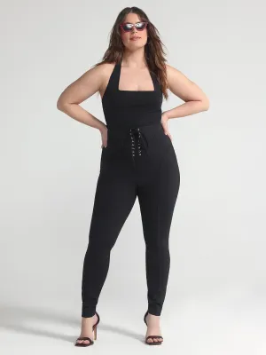 Gracie Lace-up Ponte Knit Leggings