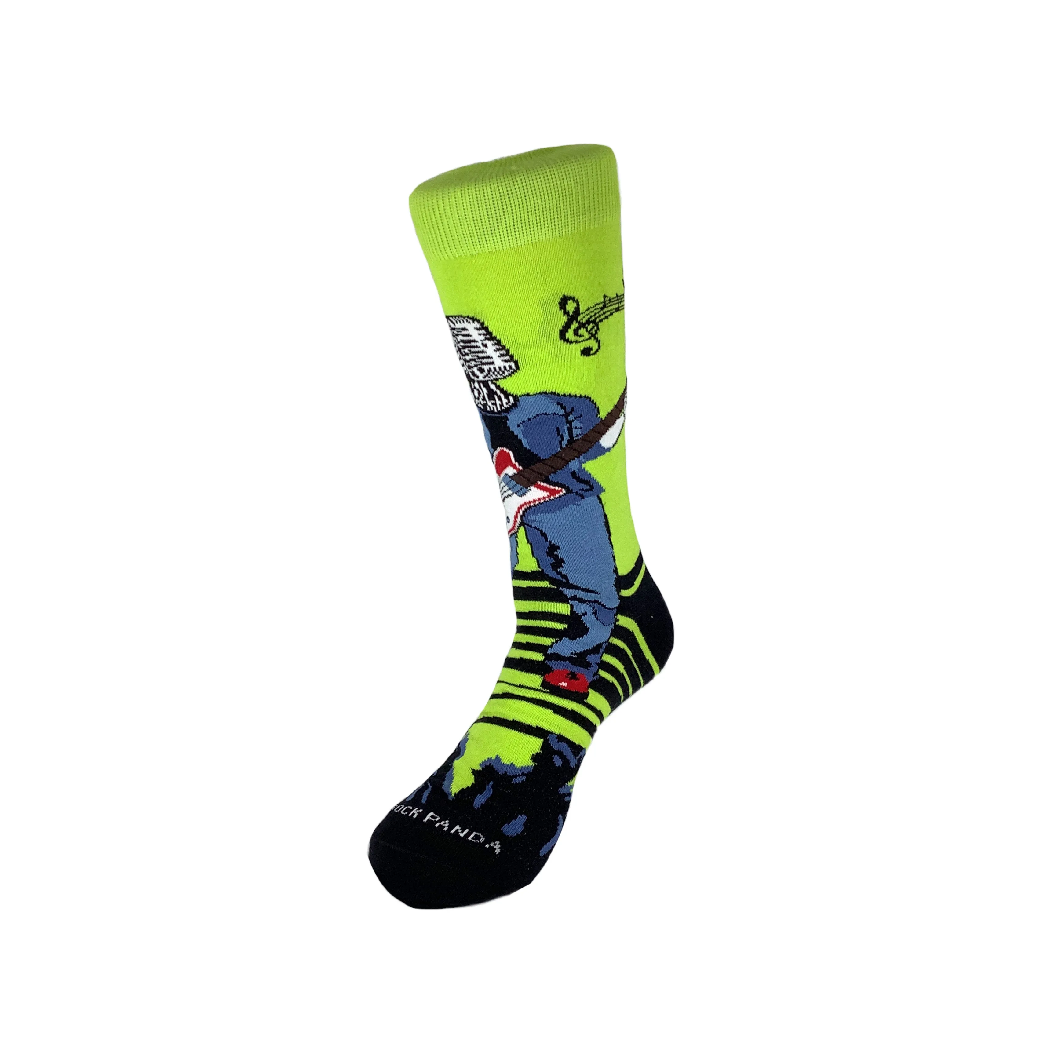 Guitar Singing Music Man Socks from the Sock Panda (Adult Large - Men's Shoe Sizes 8-12)