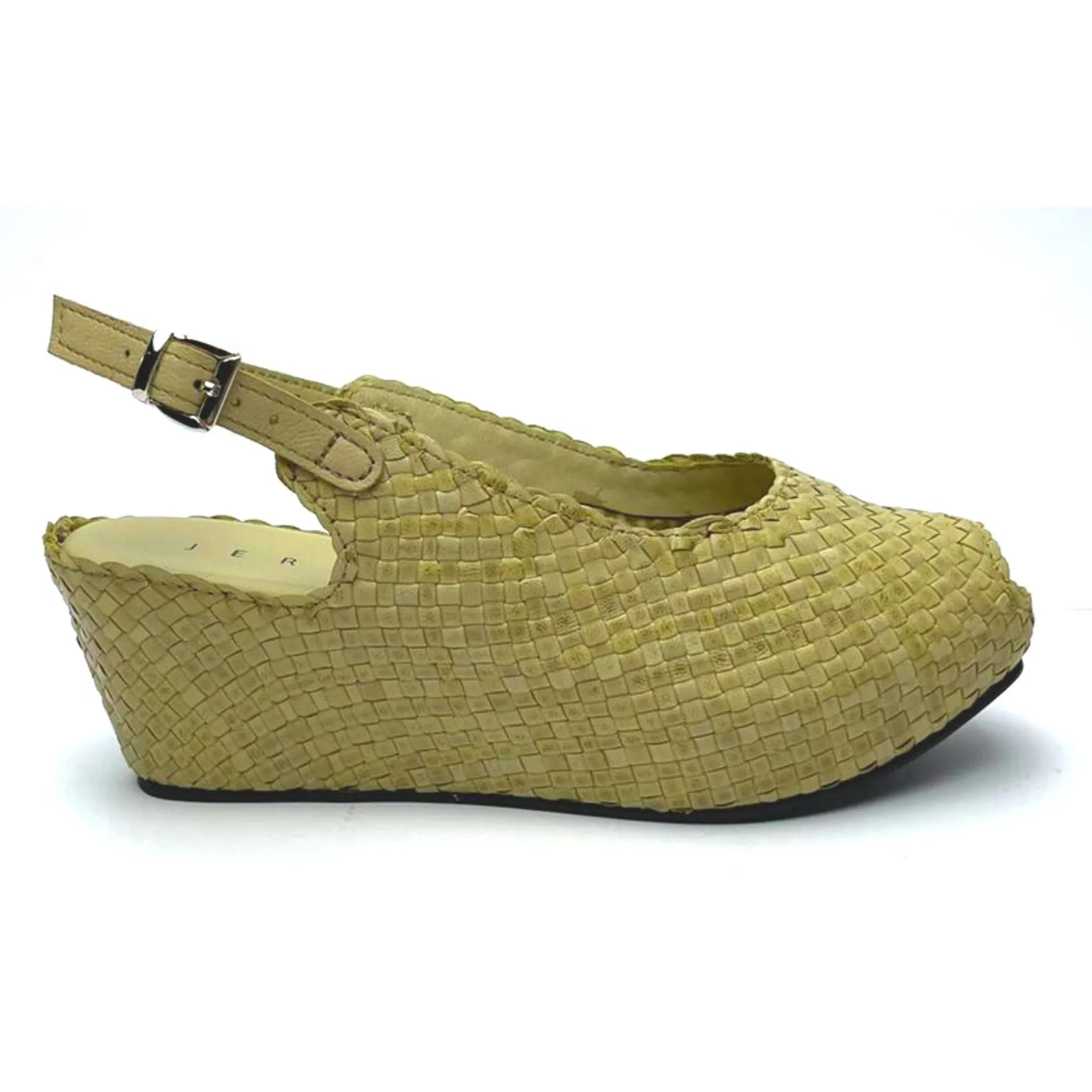 Handwoven Square Front wedges with Slingback - 28289