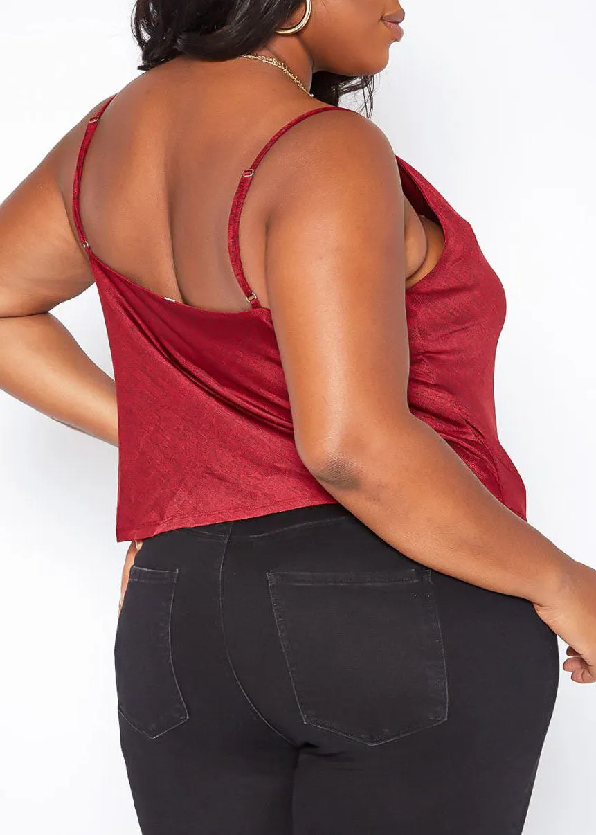 Hi Curvy Plus Size Cowl Neck Cami Top