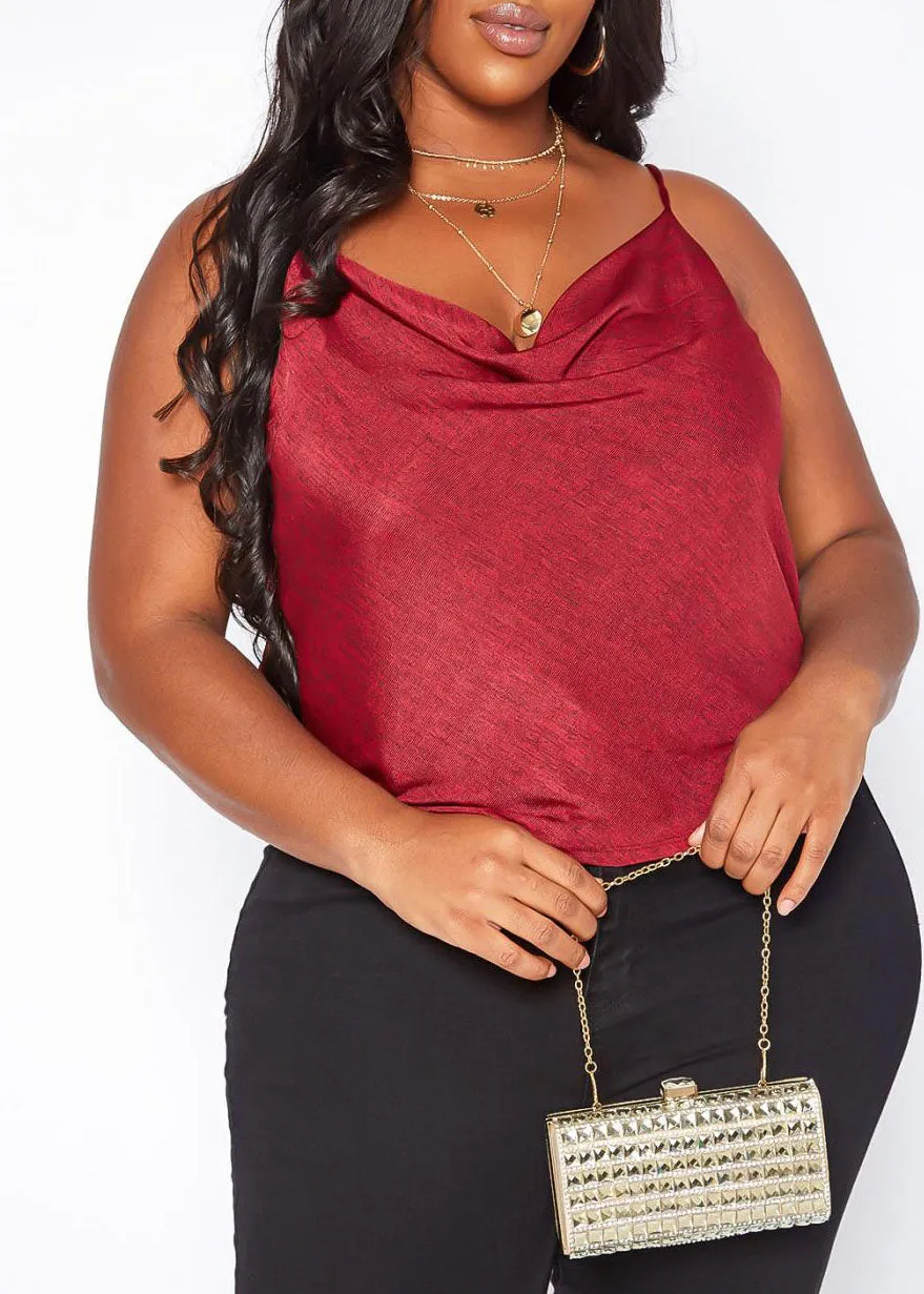 Hi Curvy Plus Size Cowl Neck Cami Top