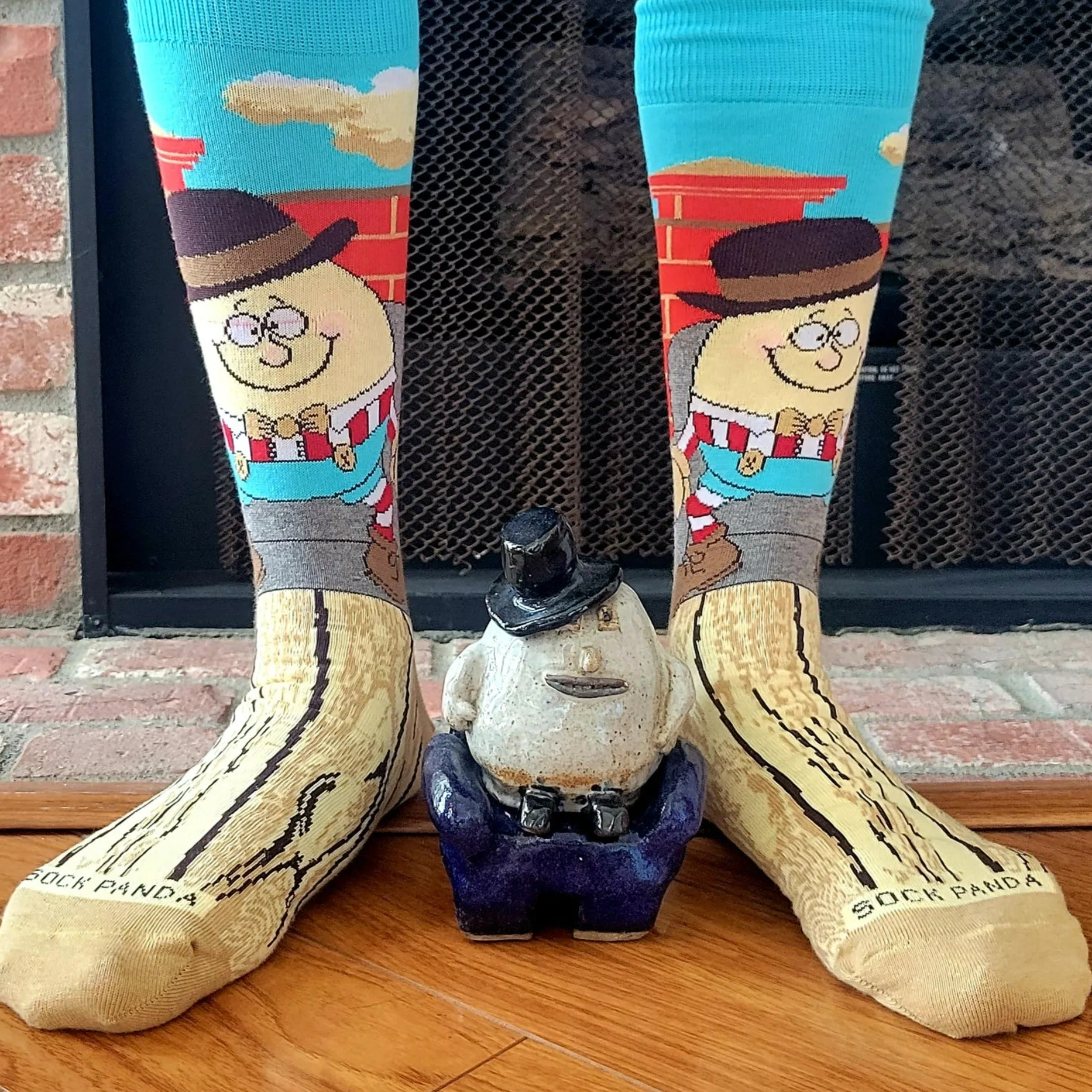 Humpty Dumpty Sits in a Chair Socks from the Sock Panda (Adult Large - Men's Shoe Sizes 8-12)