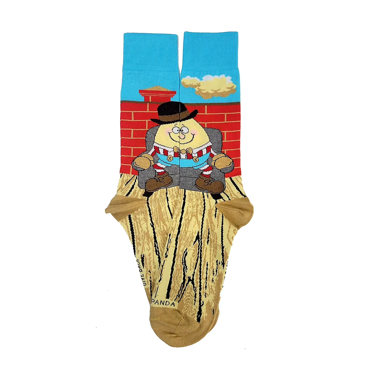 Humpty Dumpty Sits in a Chair Socks from the Sock Panda (Adult Large - Men's Shoe Sizes 8-12)