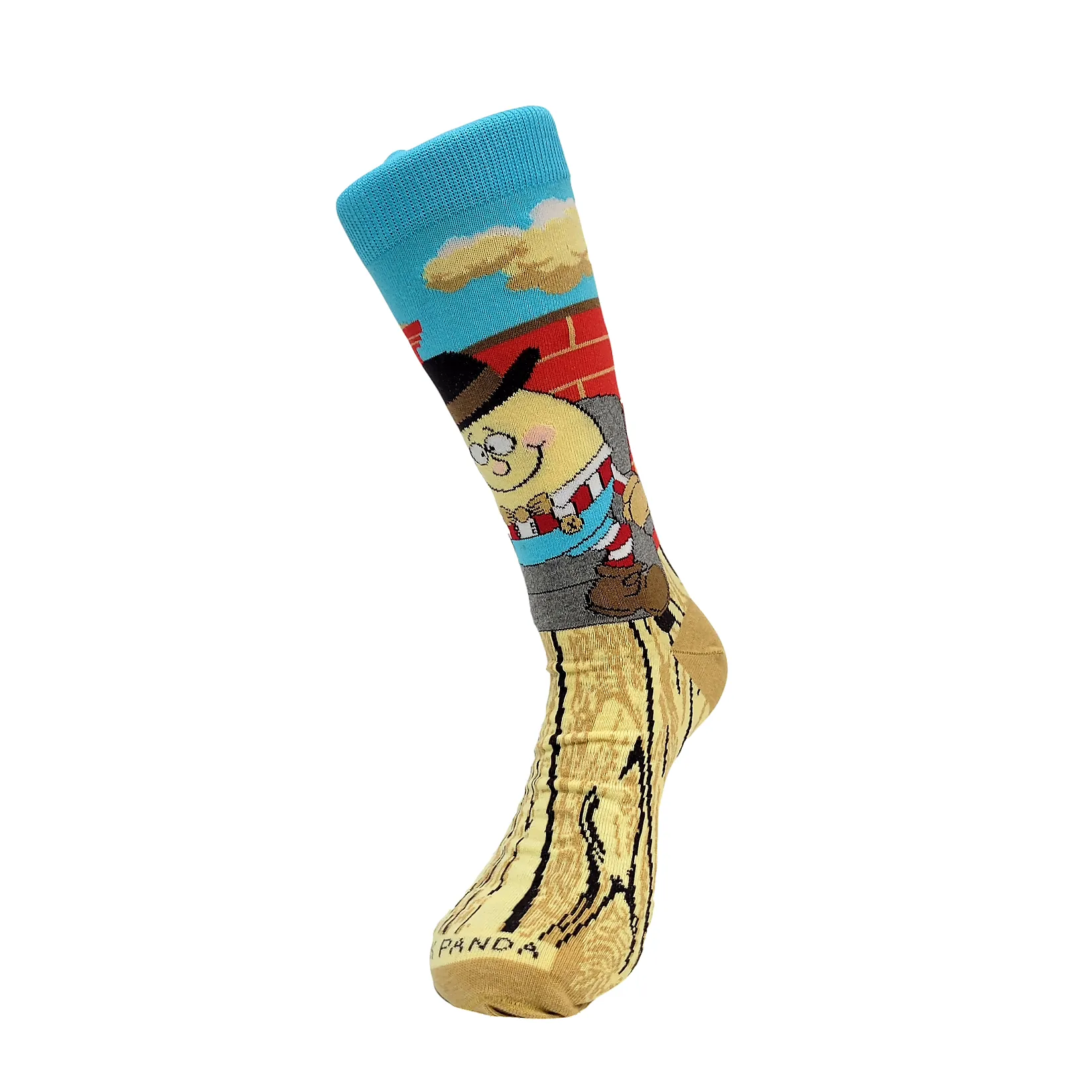 Humpty Dumpty Sits in a Chair Socks from the Sock Panda (Adult Large - Men's Shoe Sizes 8-12)