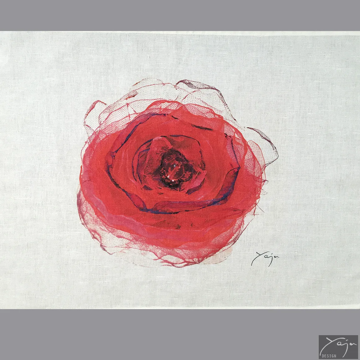 Imaginary Red Flower - Tea Towel No.13