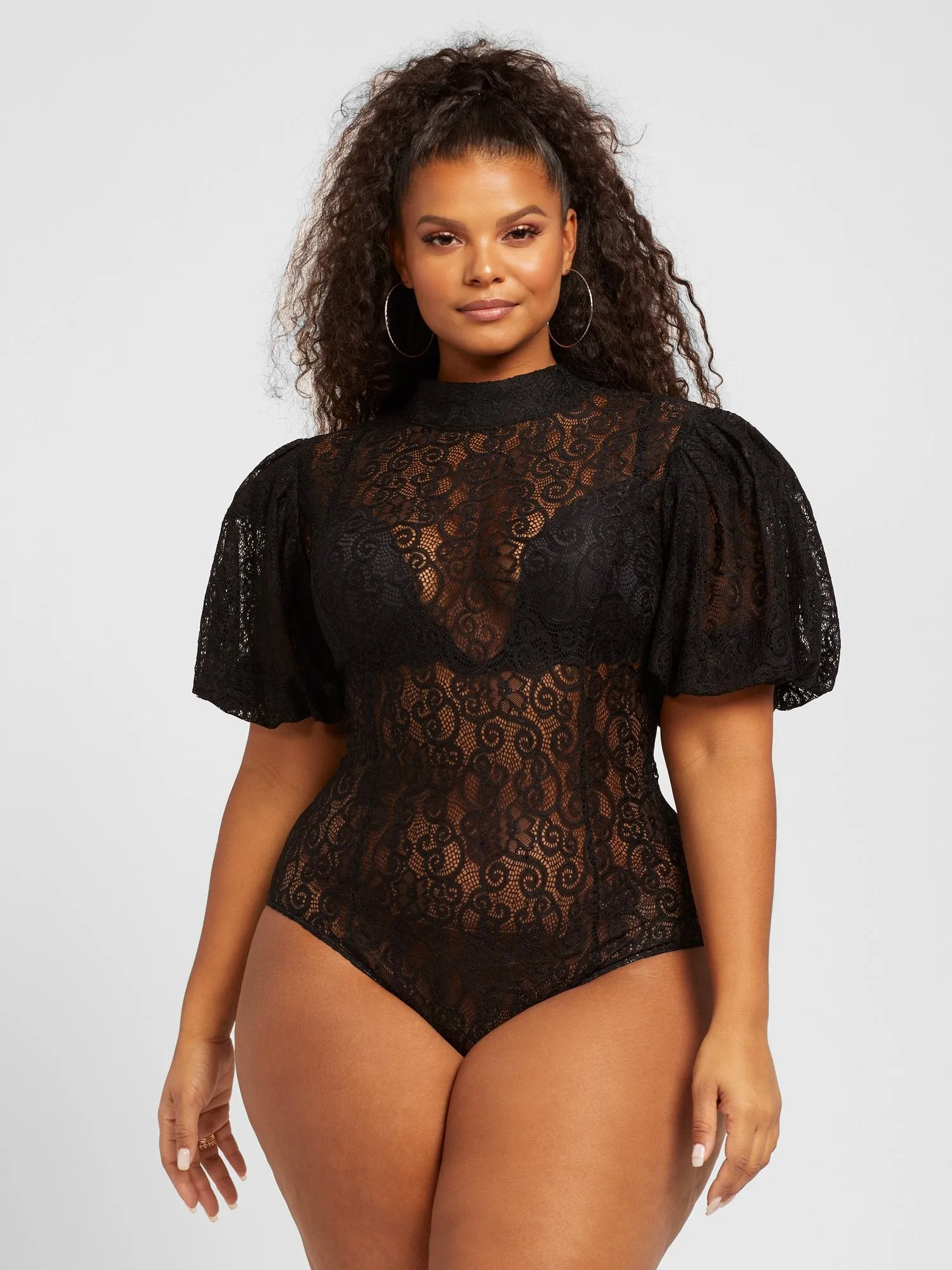 Ivy Puff Sleeve Lace Bodysuit