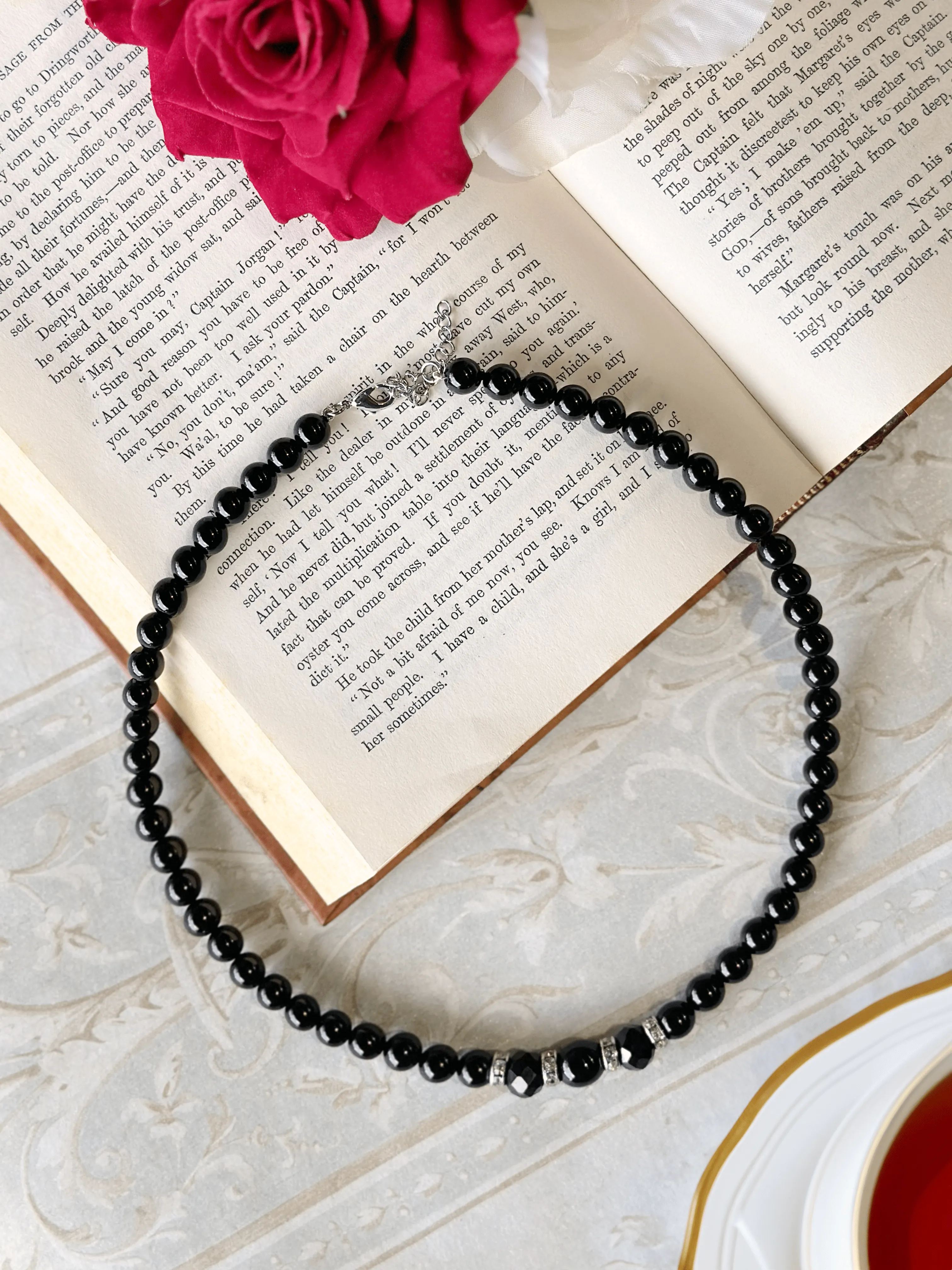 Juliette Pearl Necklace (Black)