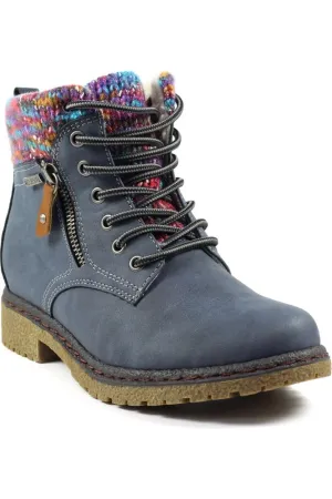 Lunar Jalapeno Blue Waterproof Ankle Boot GLB099